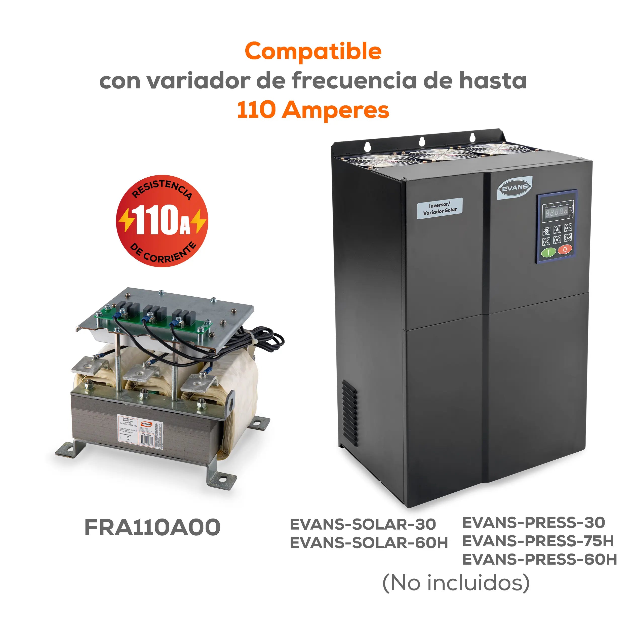 Filtro reductor armonicos 110 A Marca EVANS. Modelo: FRA110A00