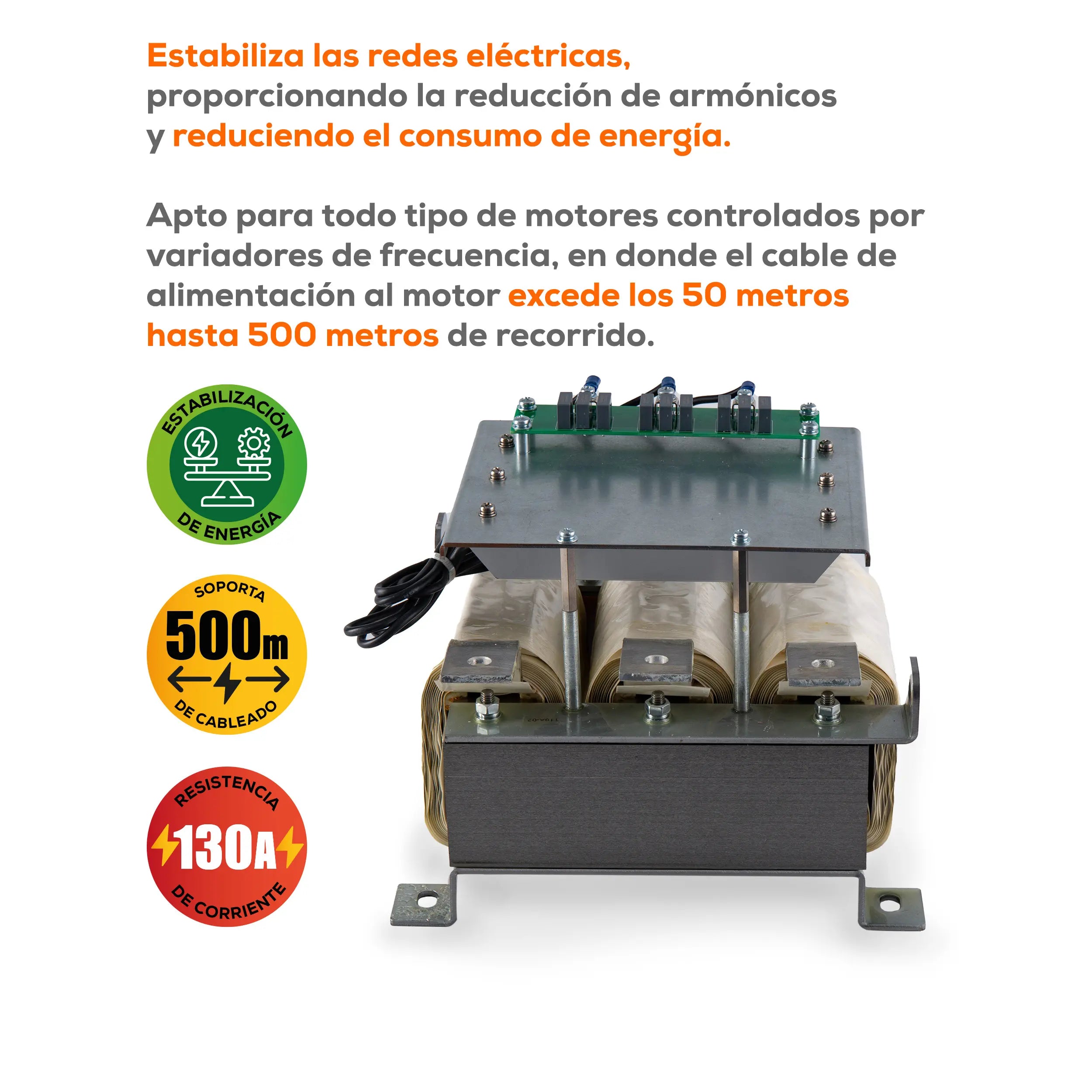 Filtro reductor armonicos 130A Marca EVANS. Modelo: FRA130A00