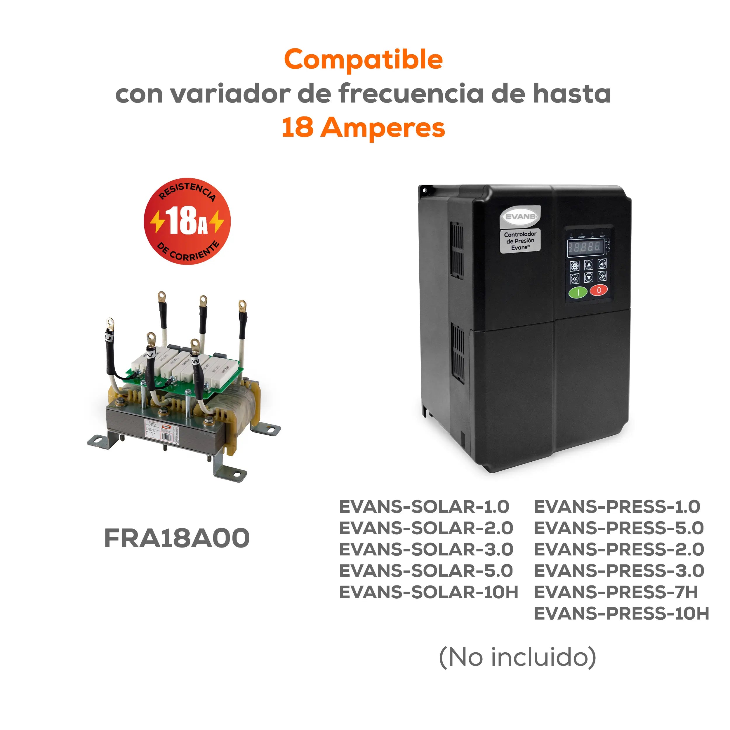 Filtro reductor de armonicos 18A Marca EVANS. Modelo: FRA18A00
