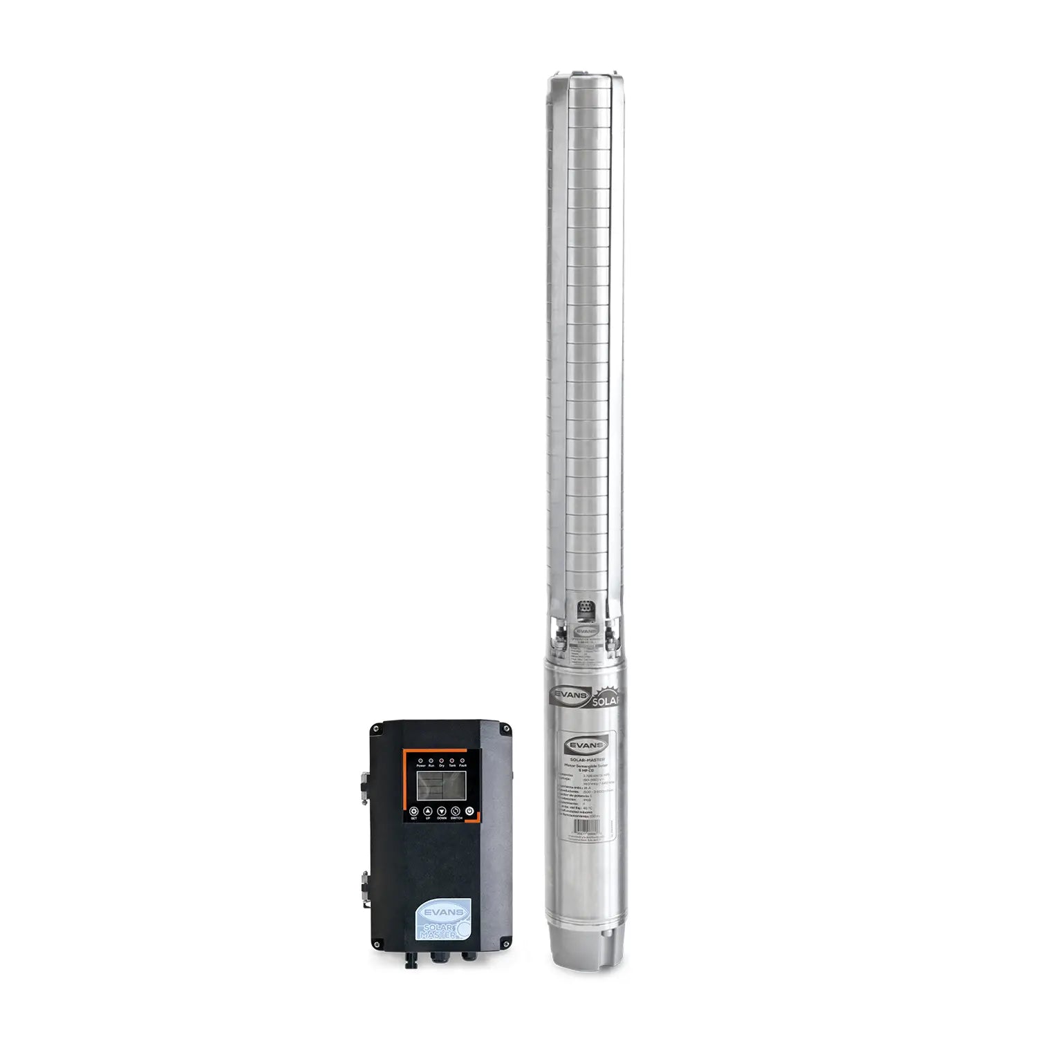 Bomba Solar 5 Hp 100 lpm 90/360 V Marca EVANS. Modelo: SOLAR-MASTER100