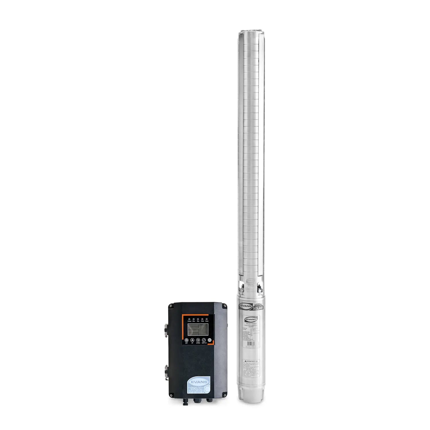 Bomba Solar 5 Hp 60 lpm 90/360 V Marca EVANS. Modelo: SOLAR-MASTER60