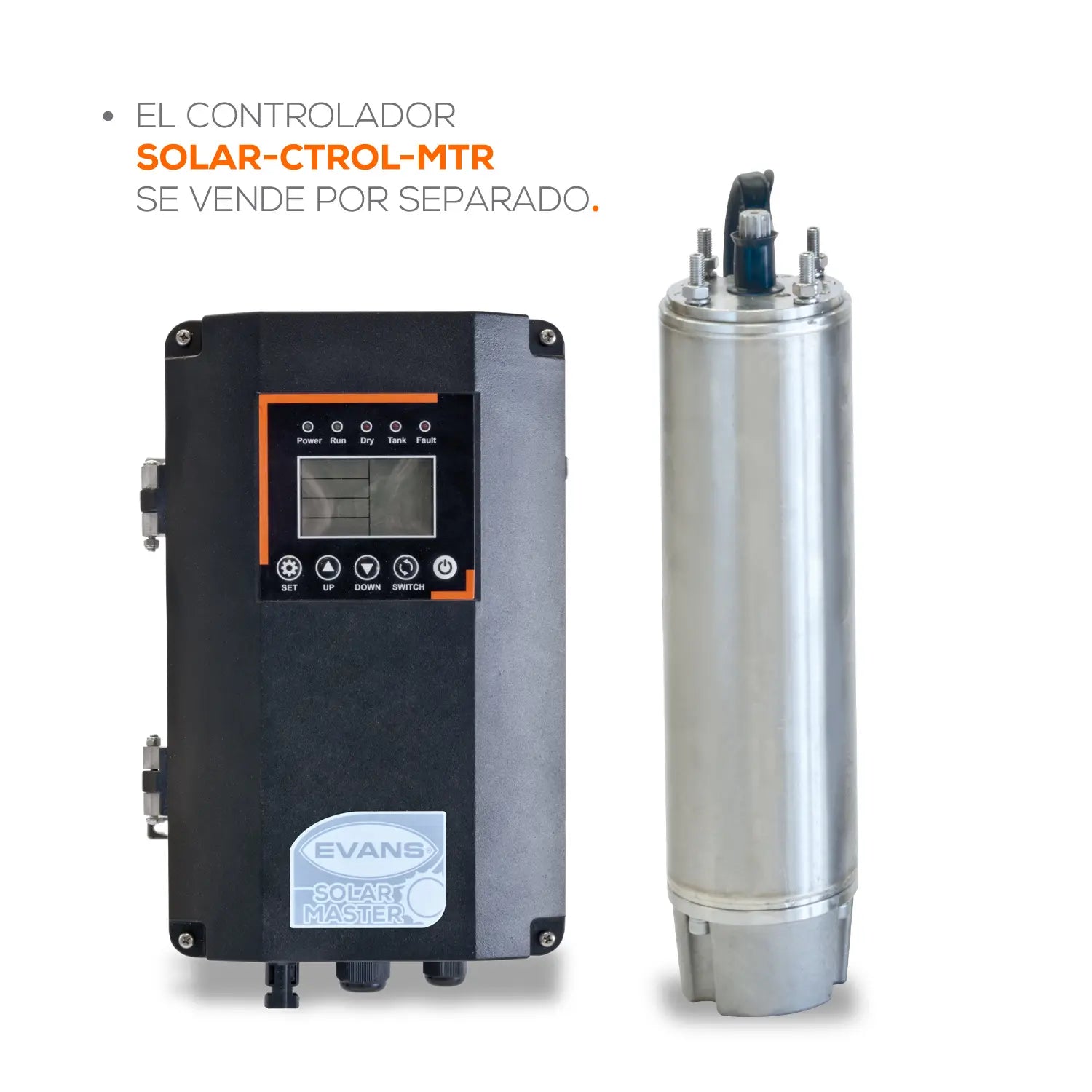 Motor solar 5 HP 90/360 V Marca EVANS. Modelo: SOLAR-MASTER