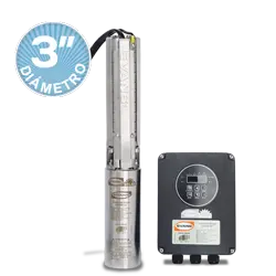 Bomba 3 paneles Solares 3/4 Hp 3 HP 60/150 V Marca EVANS. Modelo: SOLAR-TRIPLEX
