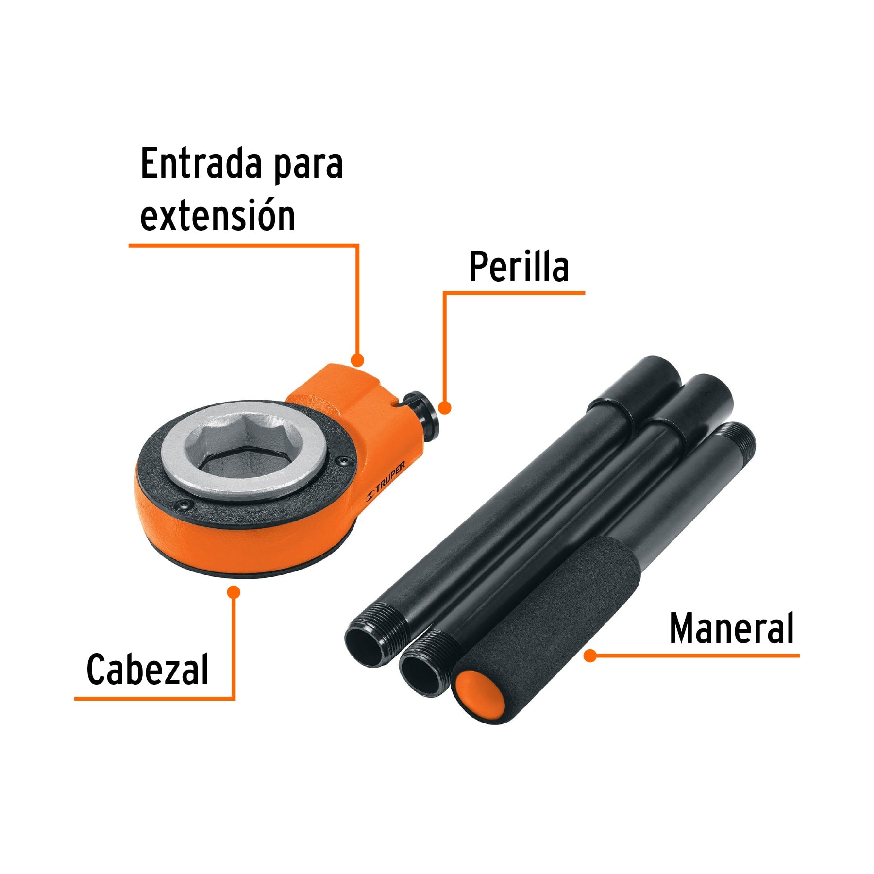 Cabezal para dados TA-851, TRUPER. Modelo: CA-851