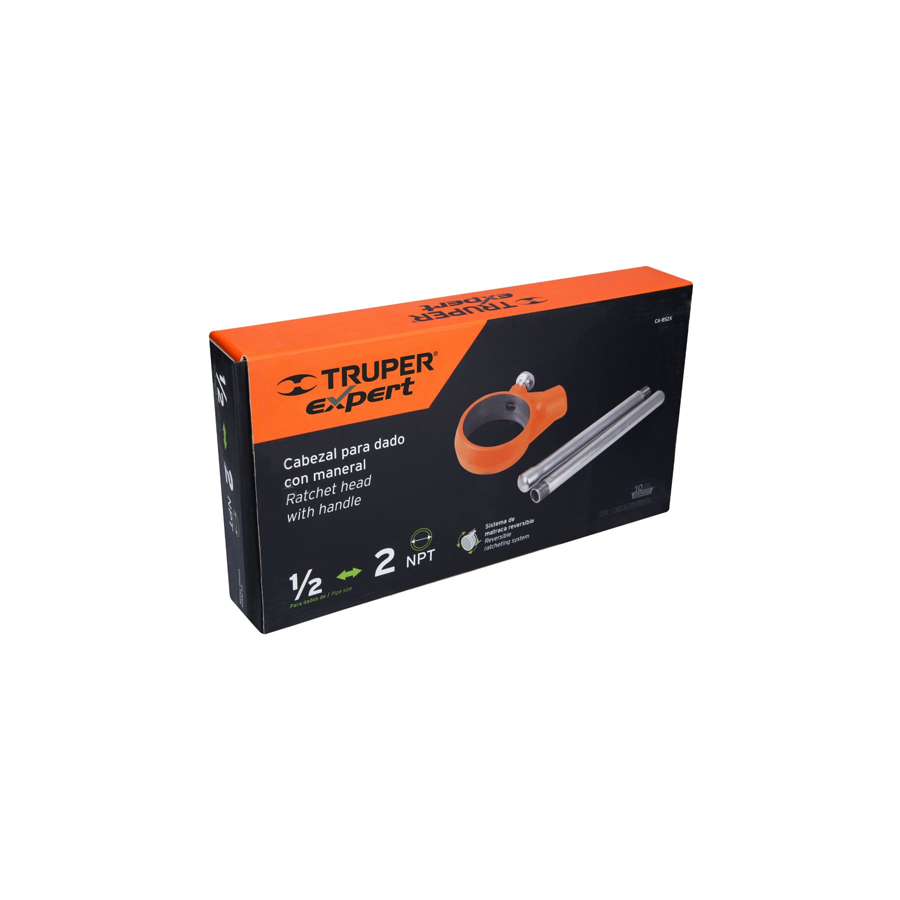 Cabezal para dados T-852X, con maneral, TRUPER EXPERT. Modelo: CA-852X