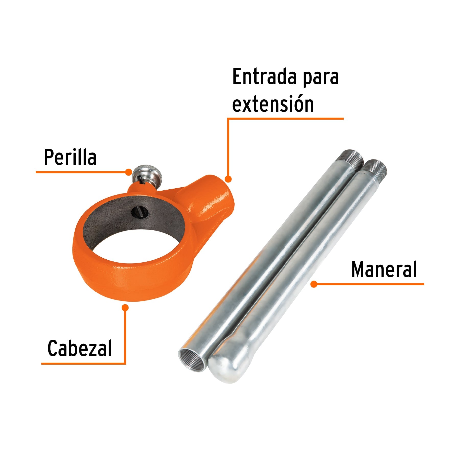 Cabezal para dados T-852X, con maneral, TRUPER EXPERT. Modelo: CA-852X