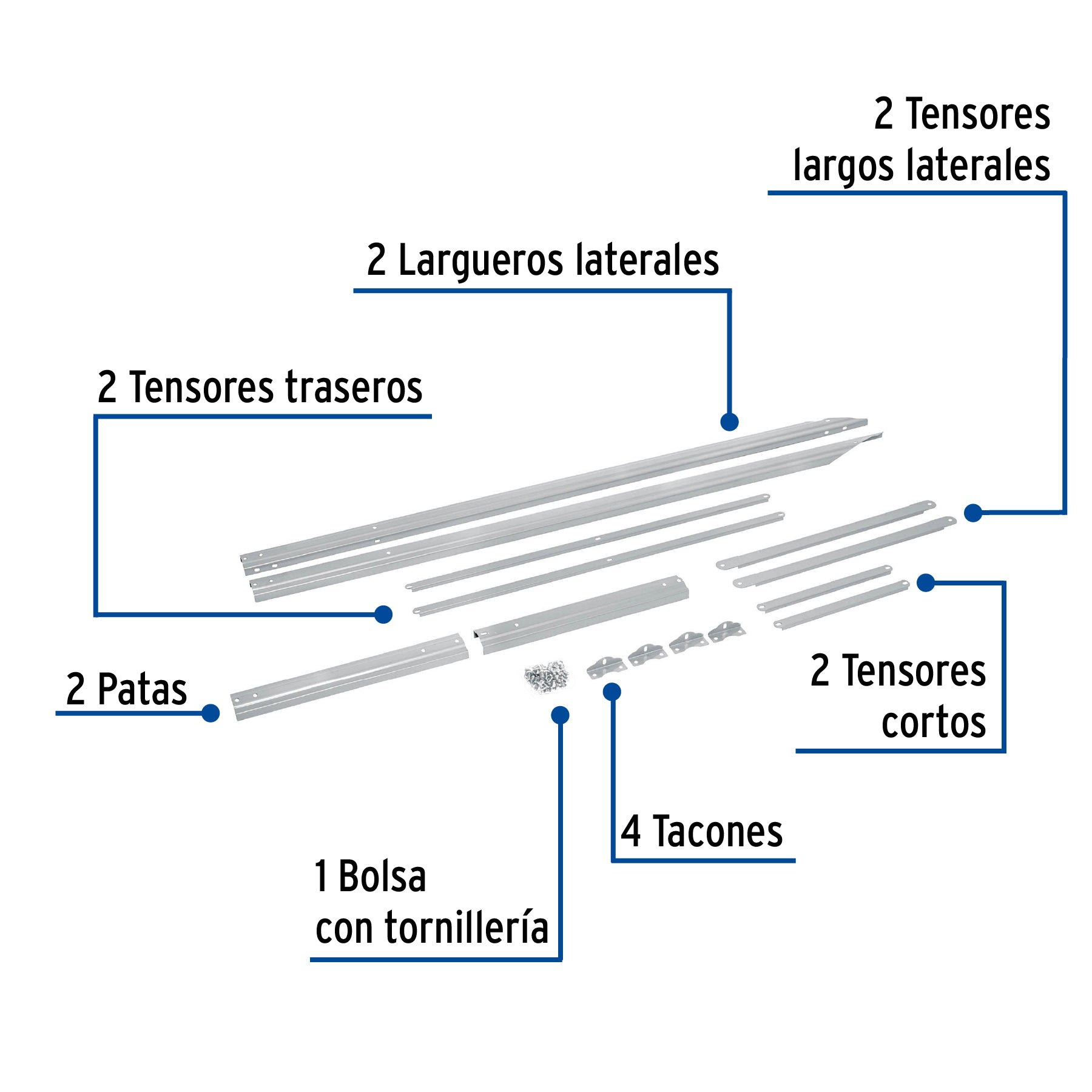 Base para termotanque p/calentador solar CALE-12HS, FOSET. Modelo: CALE-12HS-3