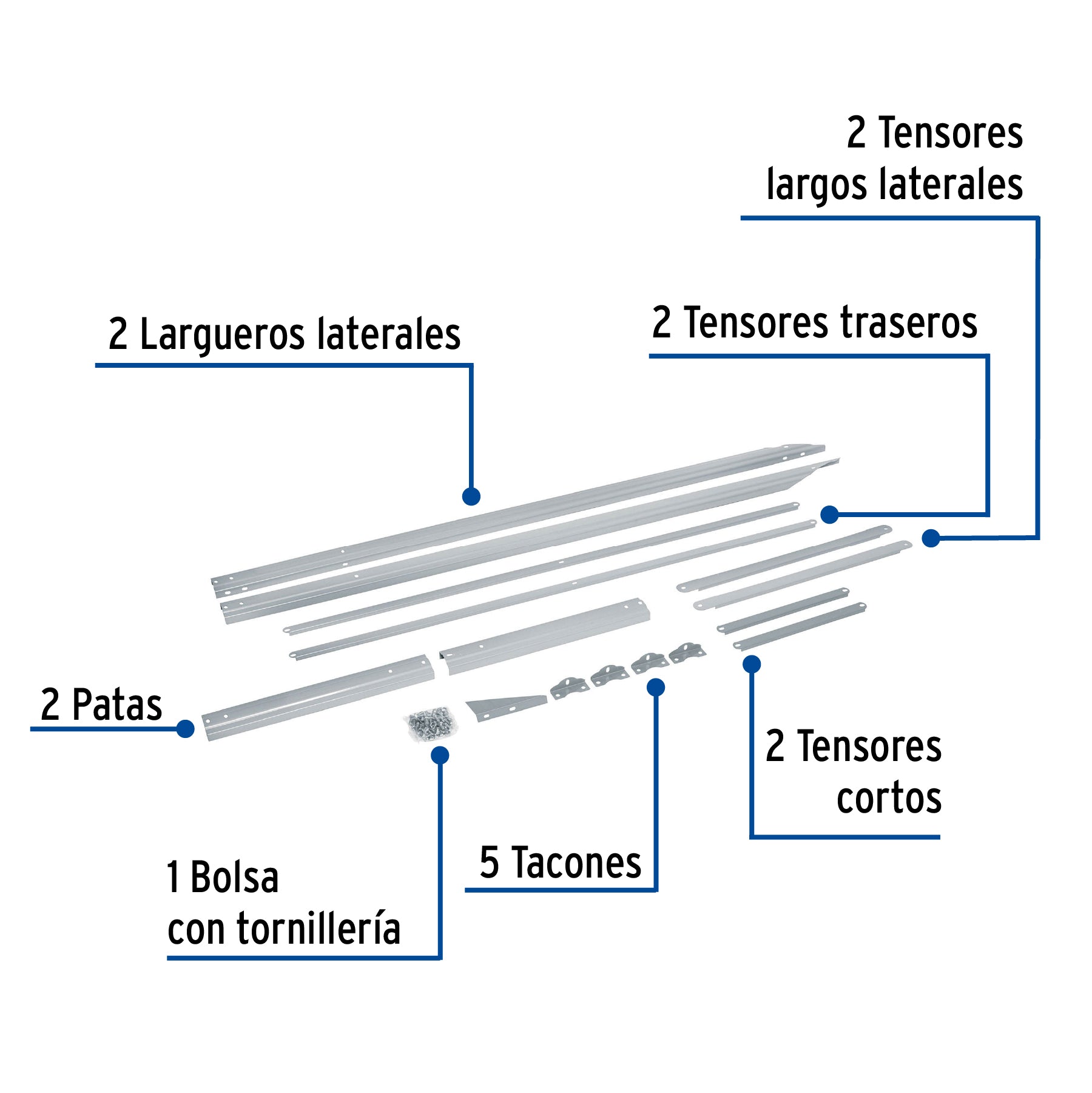 Base para termotanque p/calentador solar CALE-18HS, FOSET. Modelo: CALE-18HS-4