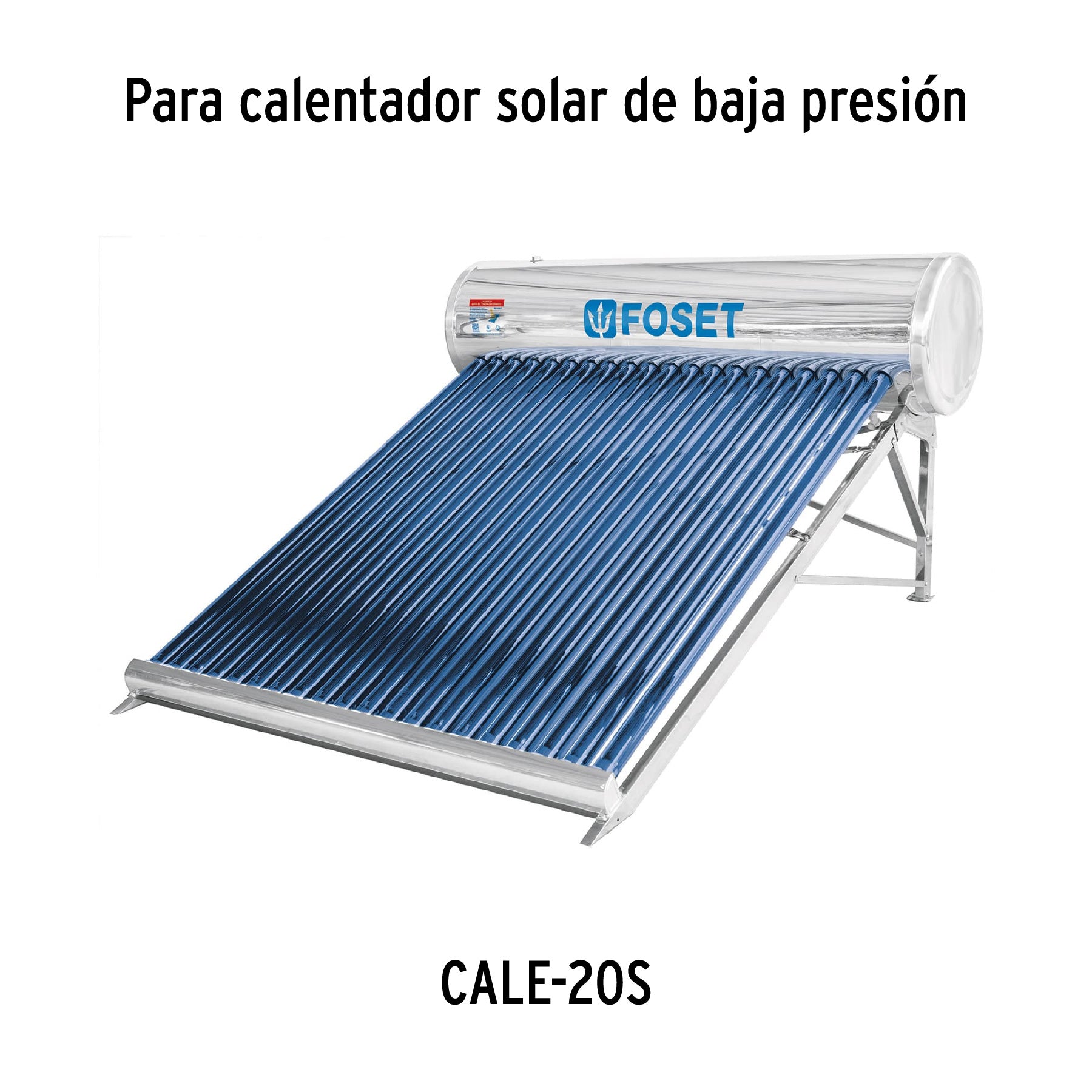 Caja c/10 tubos p/calentador solar CALE-20S, 2 de 2, FOSET. Modelo: CALE-20S-3