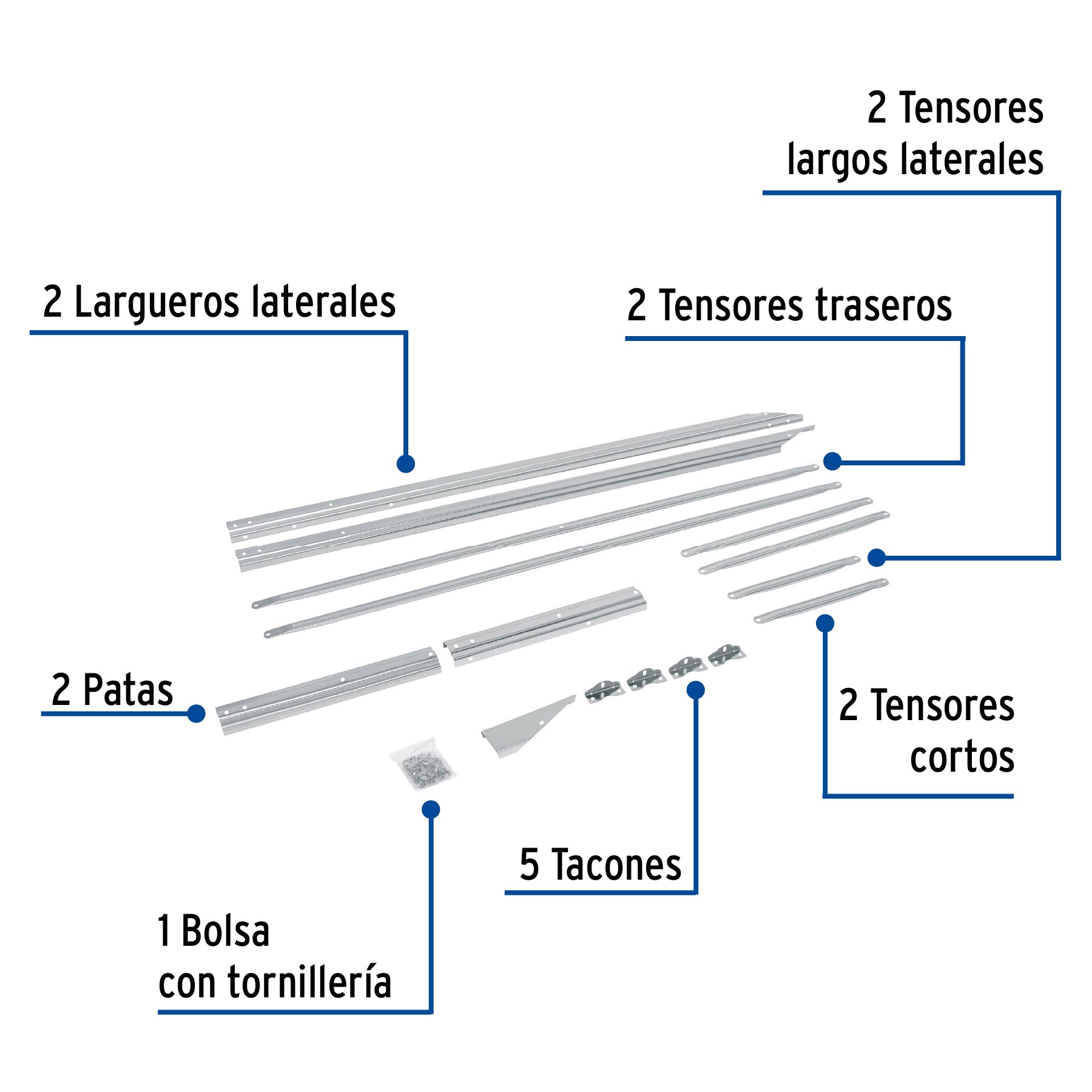 Base para termotanque p/calentador solar CALE-20S, FOSET. Modelo: CALE-20S-4