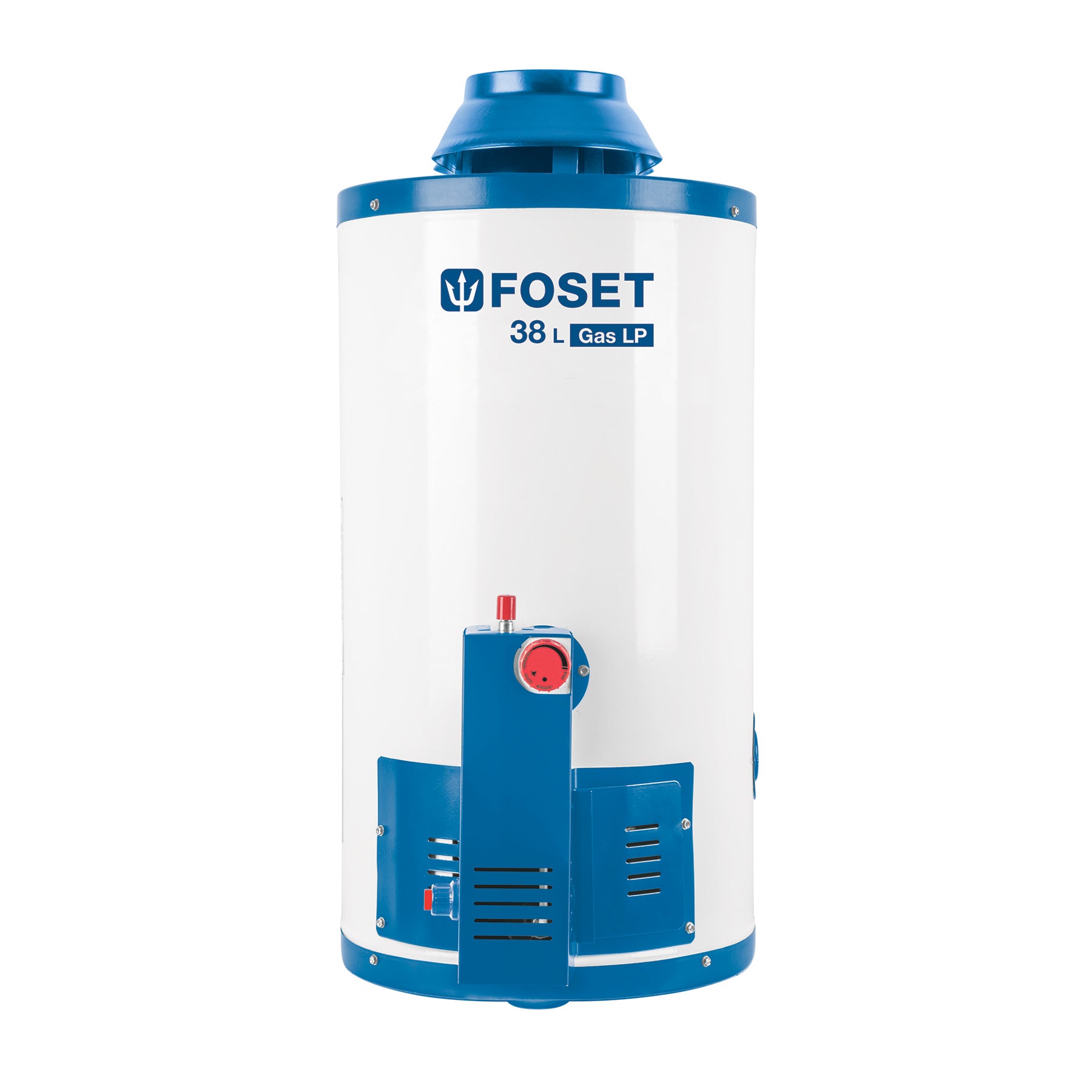 Calentador de depósito, 38L, 1 servicio, gas LP, FOSET. Modelo: CALE-38D