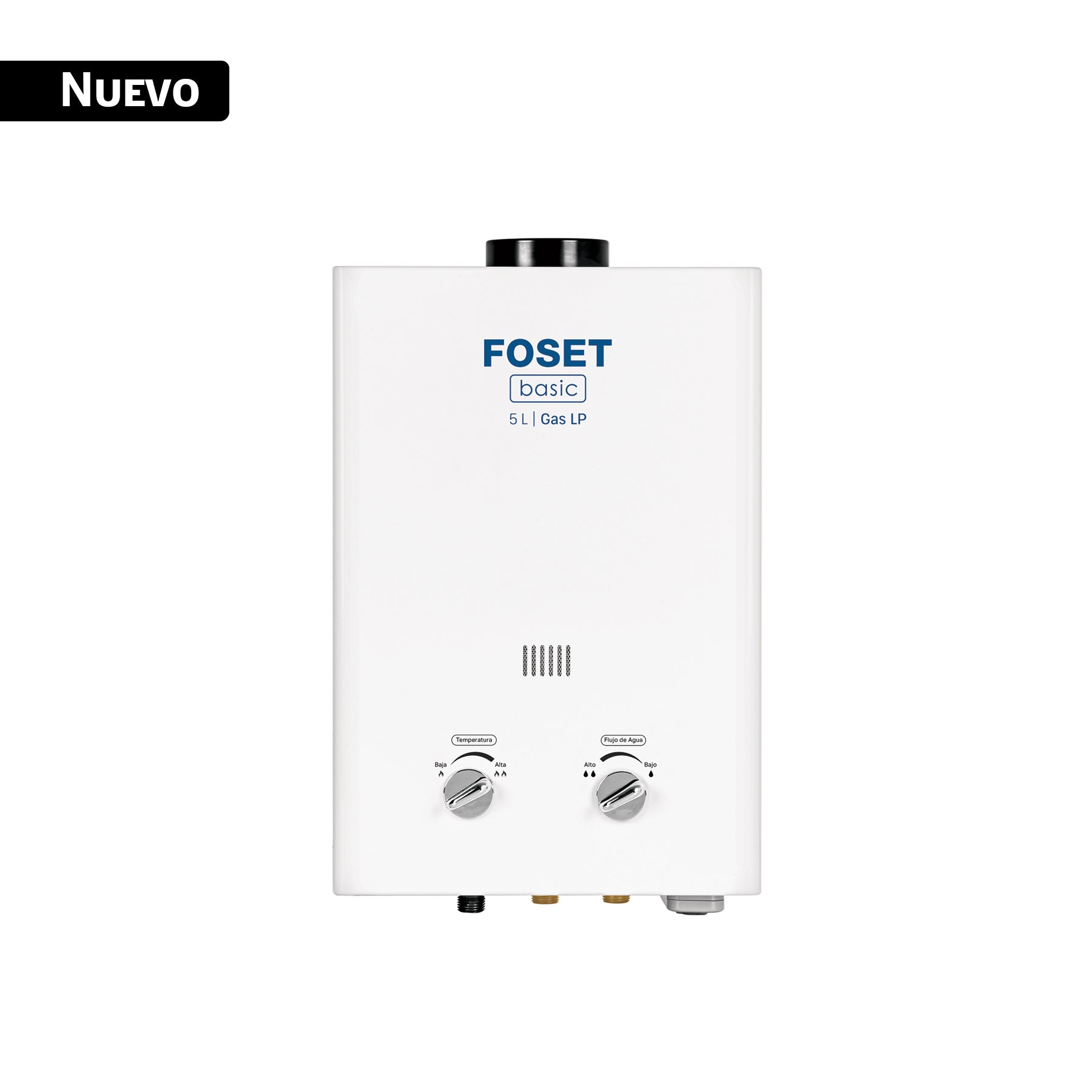 Calentador instantáneo, 5L, 1 servicio, gas LP, FOSET BASIC. Modelo: CALE-5I