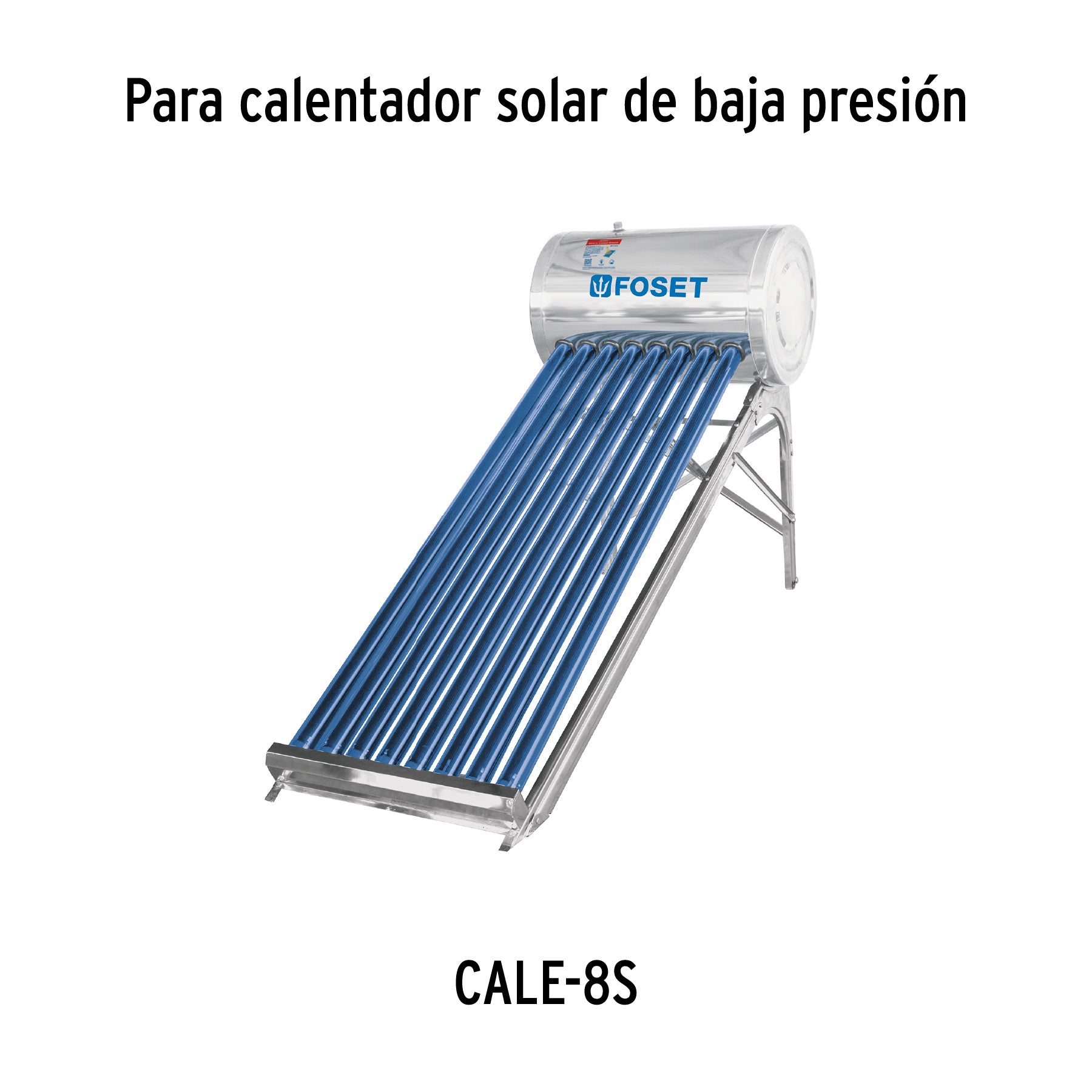 Caja c/8 tubos p/calentador solar CALE-8S, FOSET. Modelo: CALE-8S-2