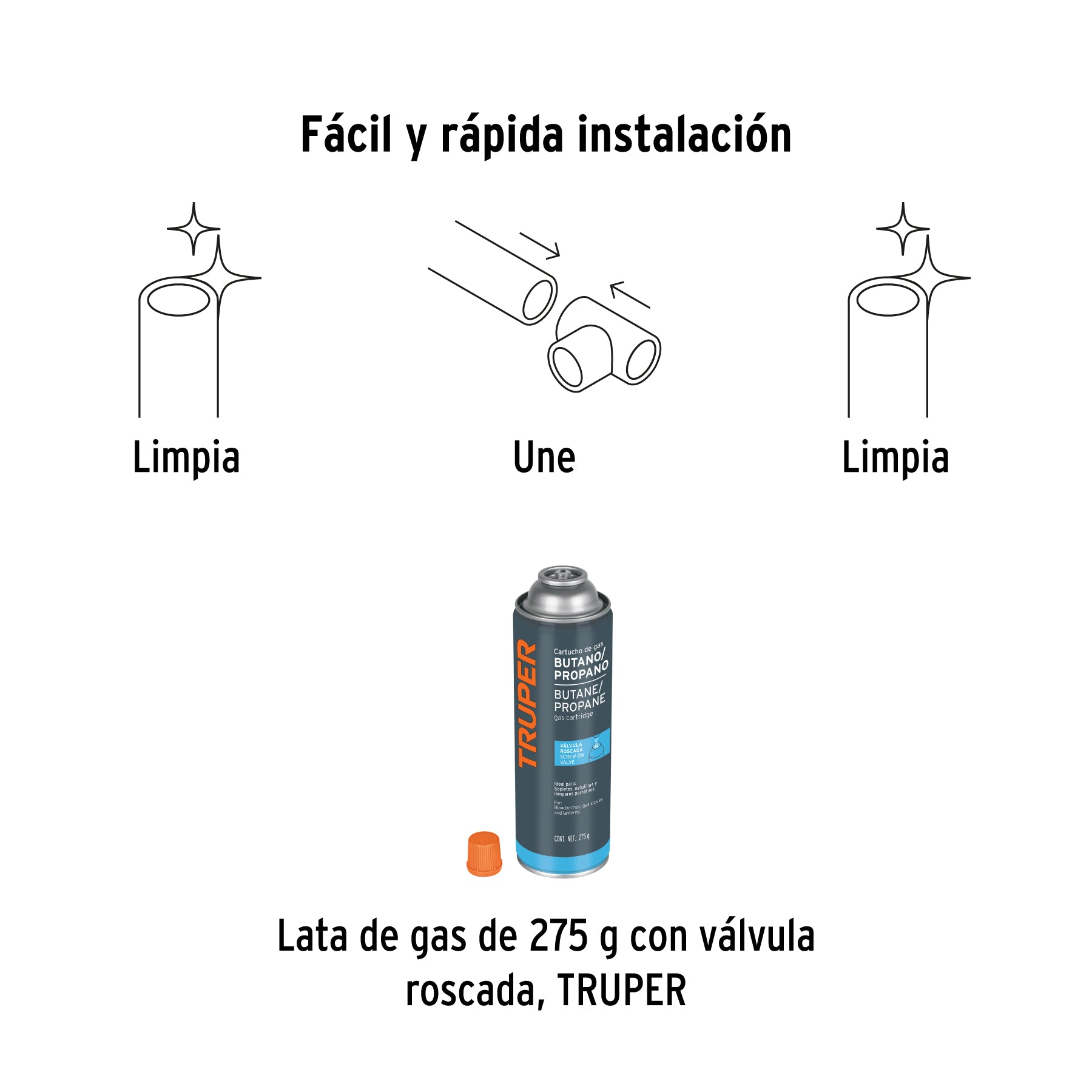 Tubo rígido de cobre 3/4' tipo 'N', 3m, 0.9kg, FOSET. Modelo: CC-002N