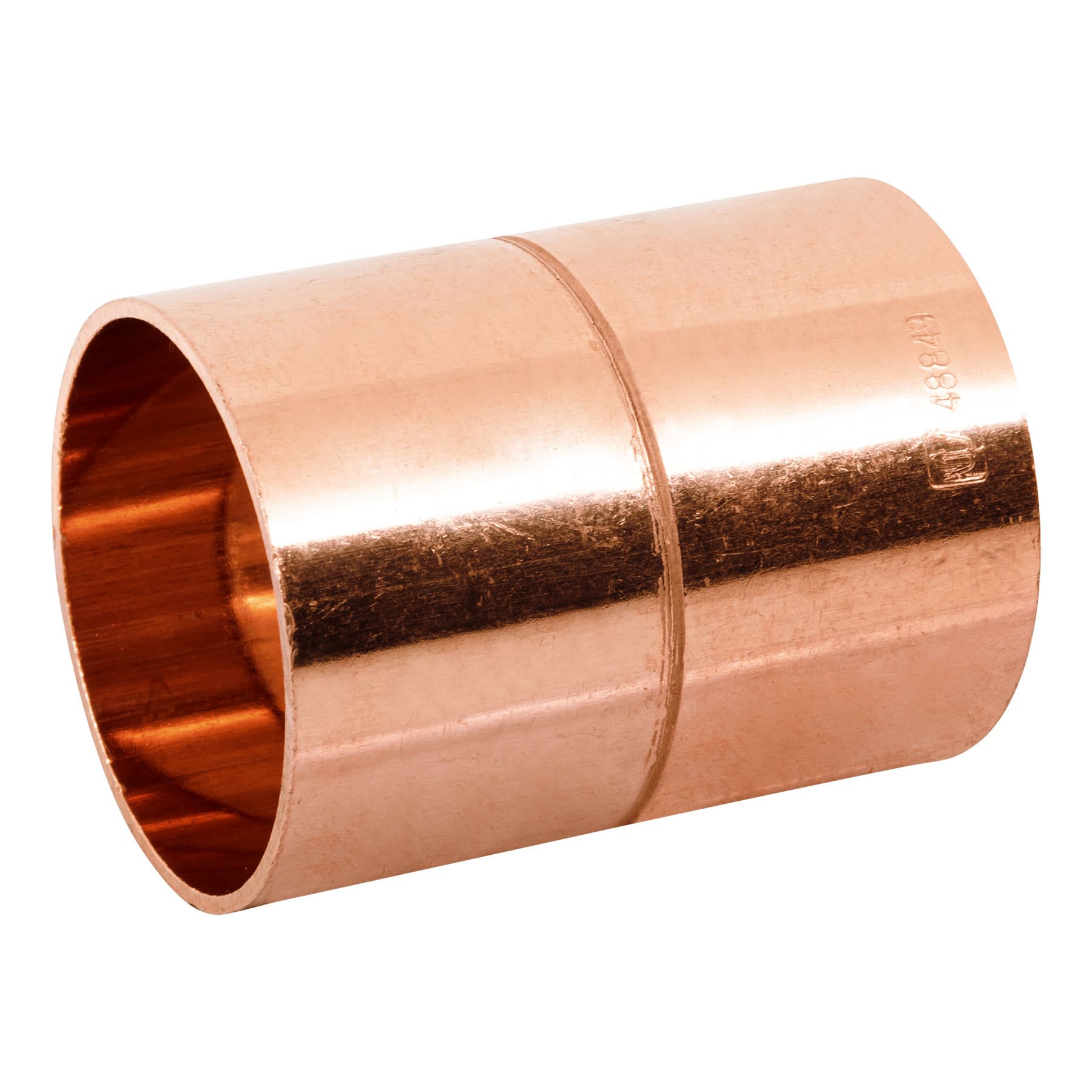 Cople de cobre 1-1/2', con ranura, FOSET. Modelo: CC-265