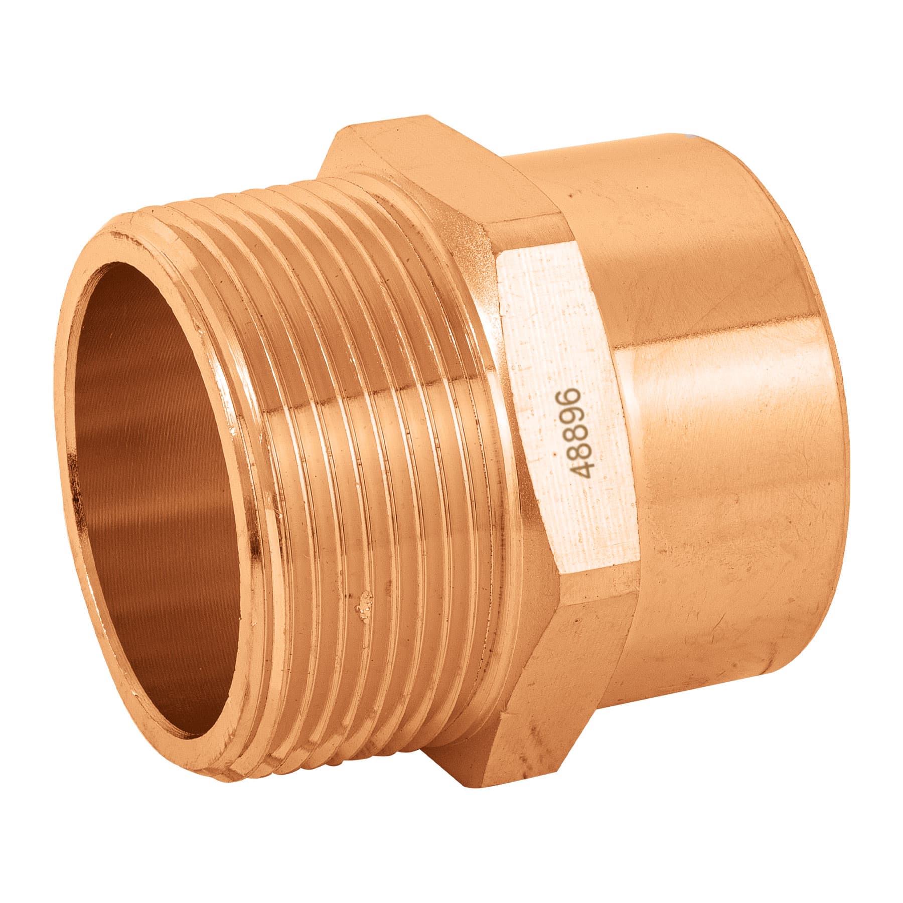 Conector de cobre, rosca exterior 1-1/2', FOSET. Modelo: CC-615