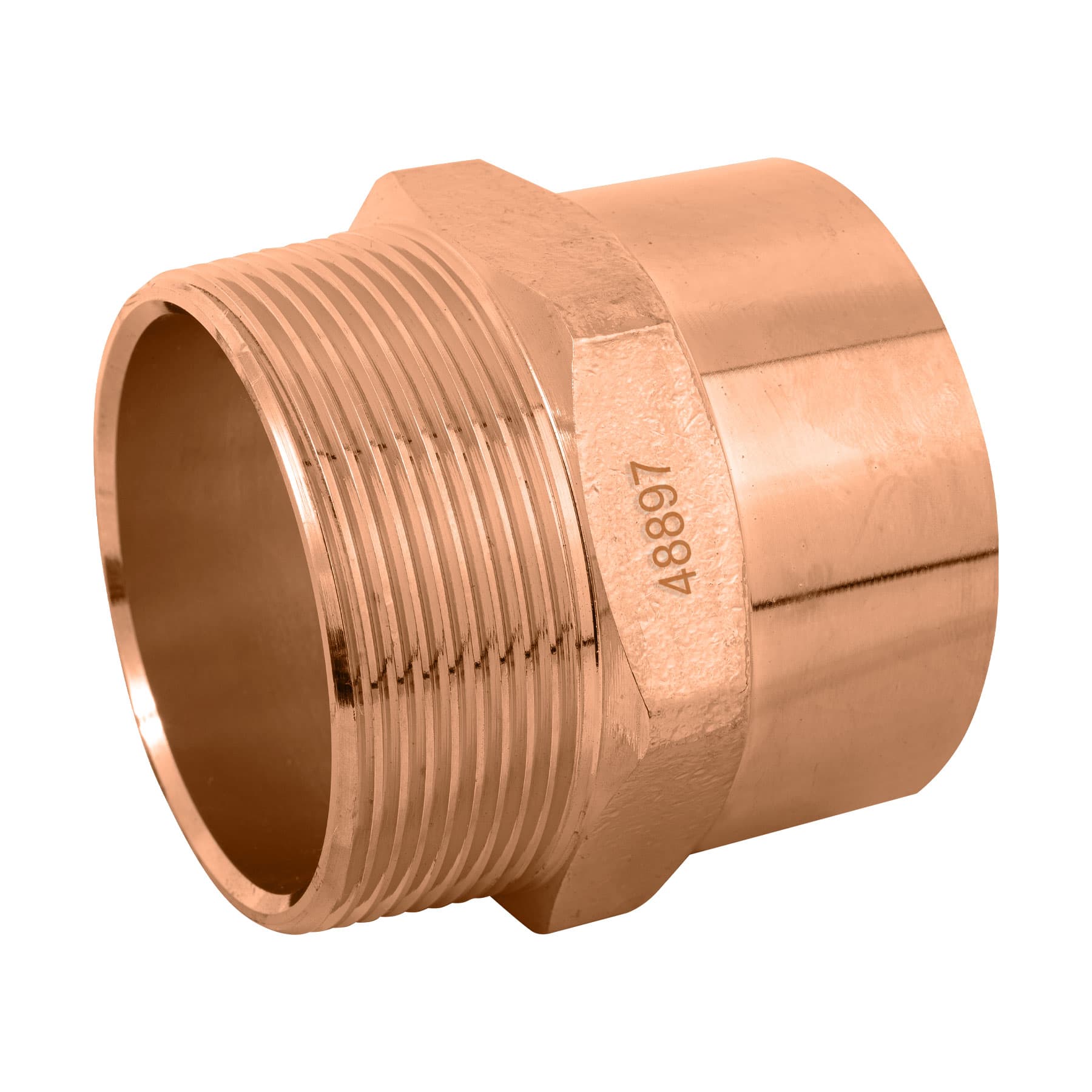 Conector de cobre, rosca exterior 2', FOSET. Modelo: CC-616