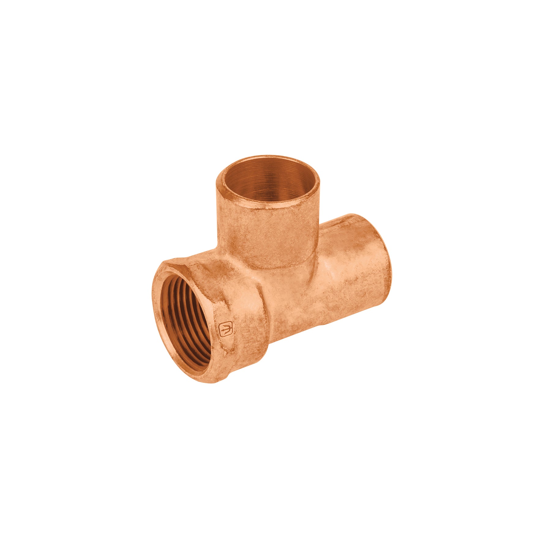 Tee de cobre rosca interior lateral 3/4', FOSET. Modelo: CC-712