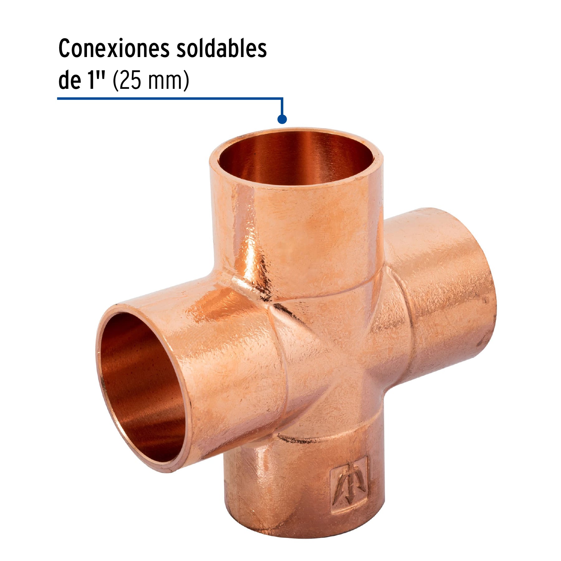 Cruz sencilla de cobre 1', FOSET. Modelo: CC-773