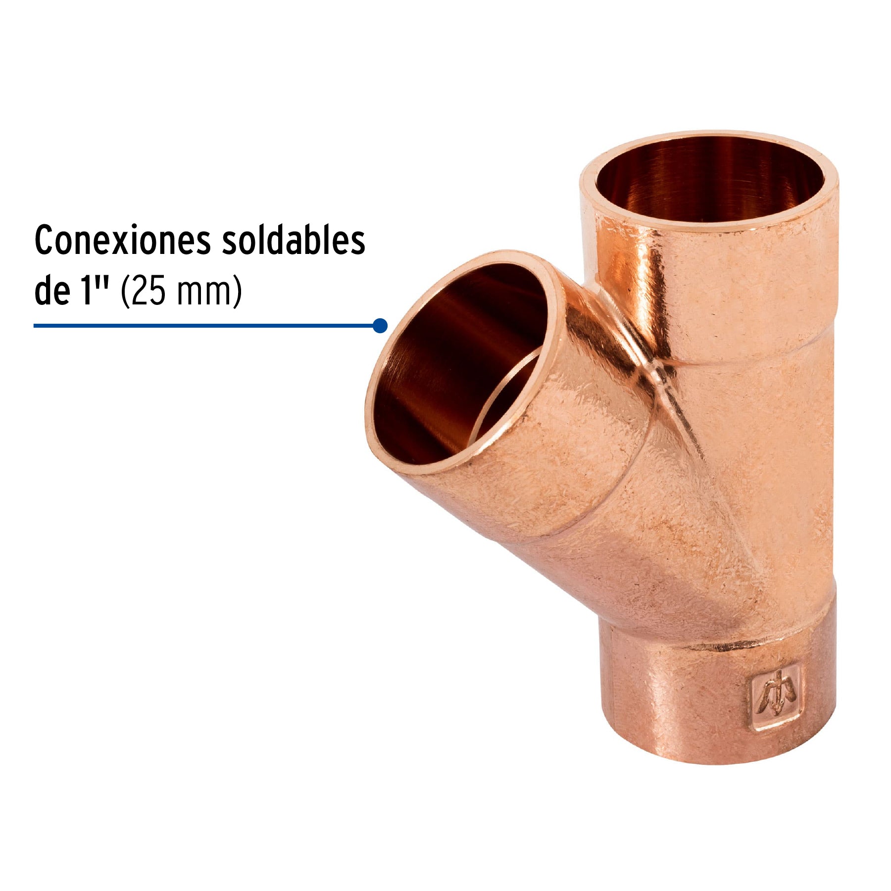 Yee sencilla de cobre 1', FOSET. Modelo: CC-803