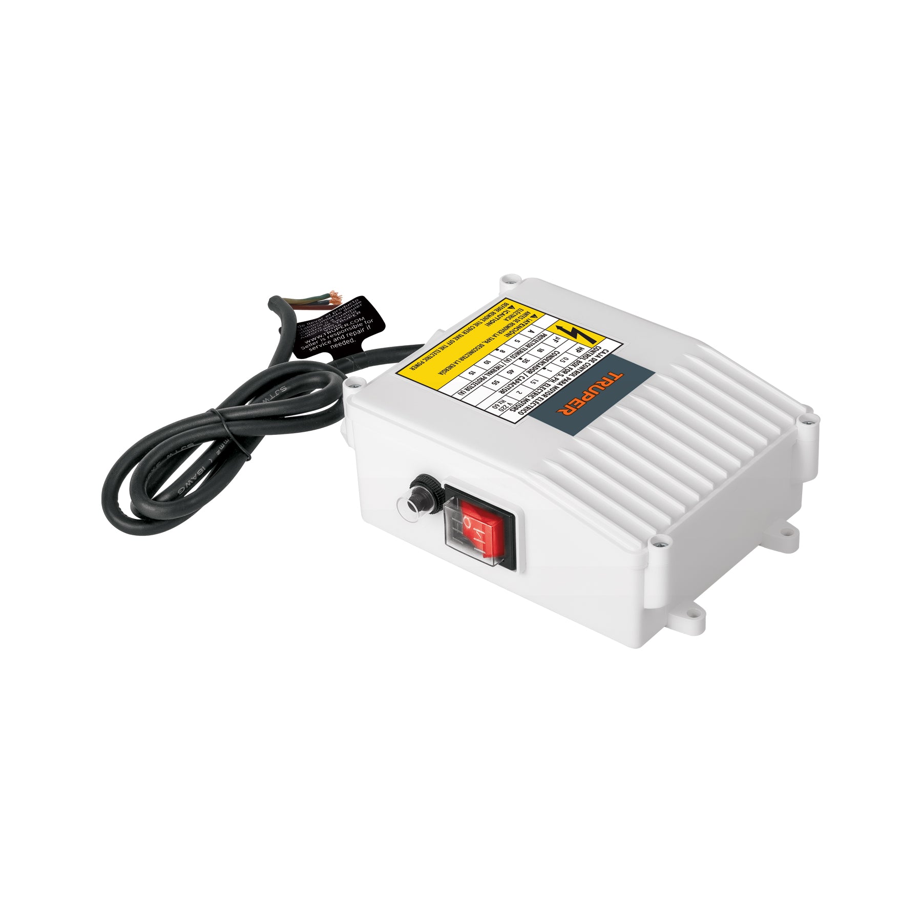 Caja de control para bomba tipo bala 1 HP, 220V, TRUPER. Modelo: CE-BOS-1LM-2