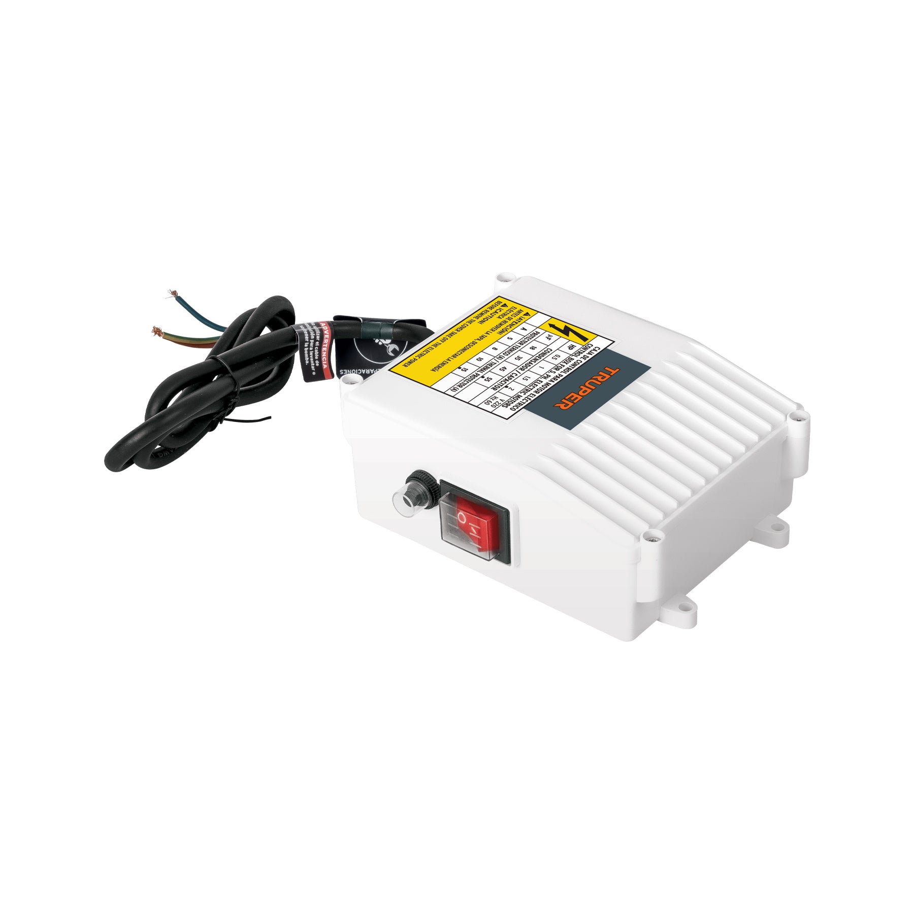 Caja de control para bomba tipo bala 2 HP, 220V, TRUPER. Modelo: CE-BOS-2LM-2