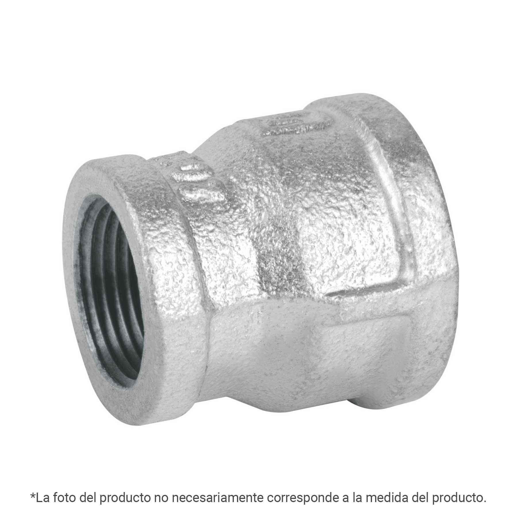 Reducción campana acero galvanizado 2x1-1/2', FOSET. Modelo: CG-290
