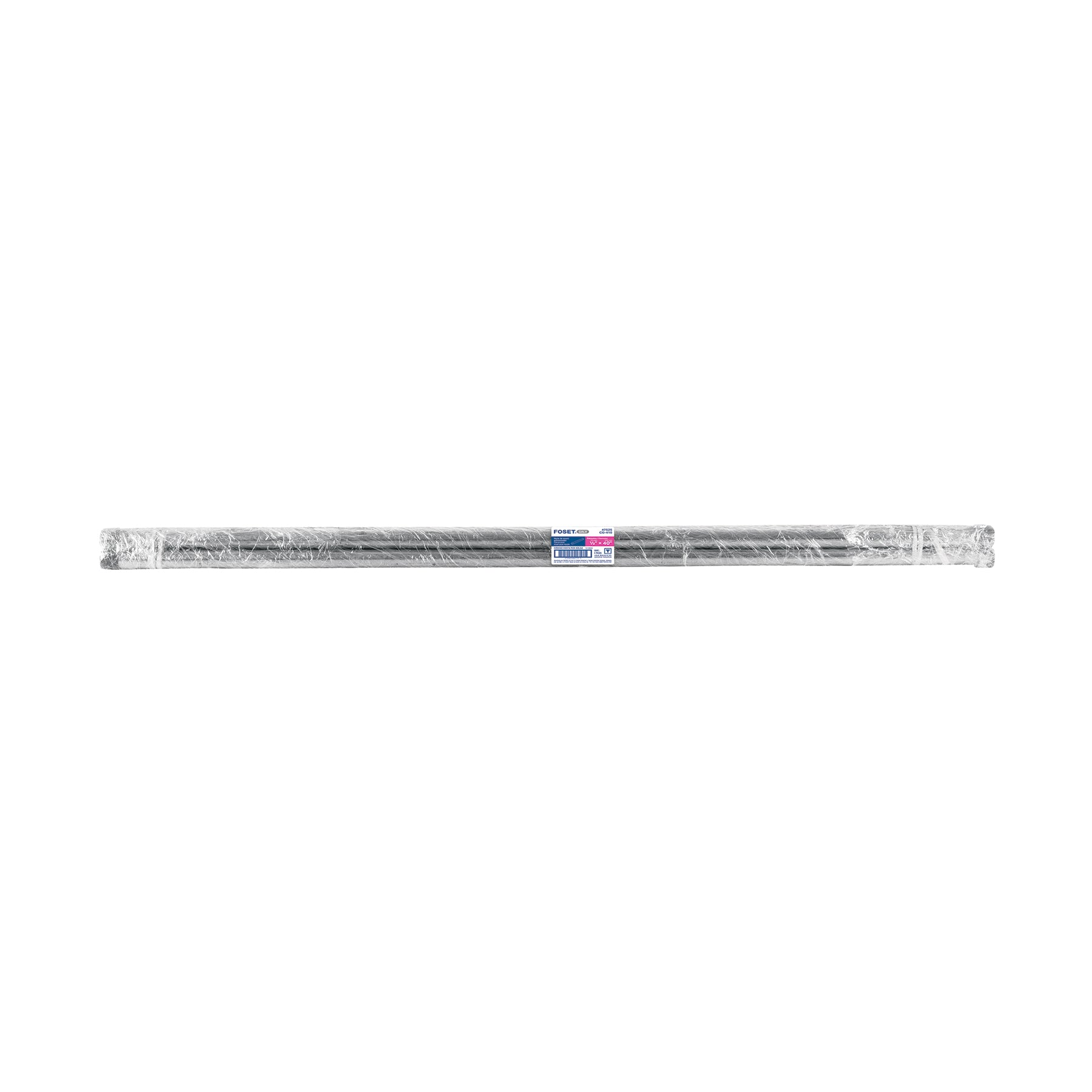 Niple de acero galvanizado 1/2' x 40', FOSET. Modelo: CG-410