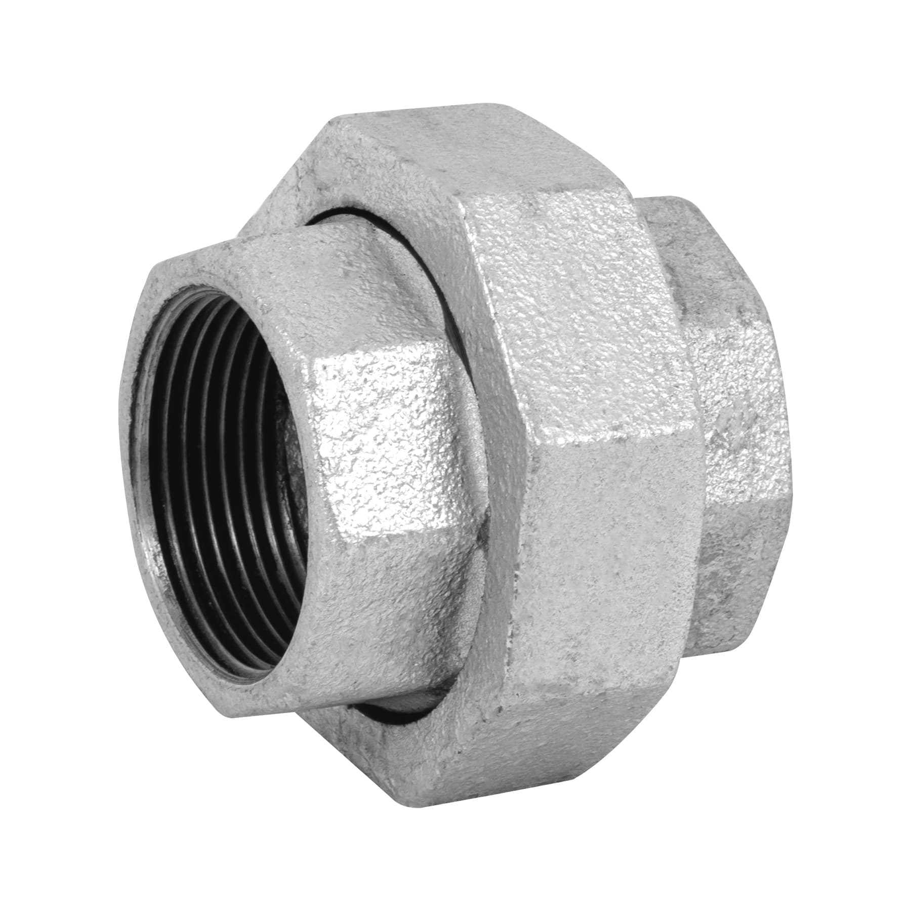 Tuerca unión 1-1/4' acero galvanizado, FOSET. Modelo: CG-974