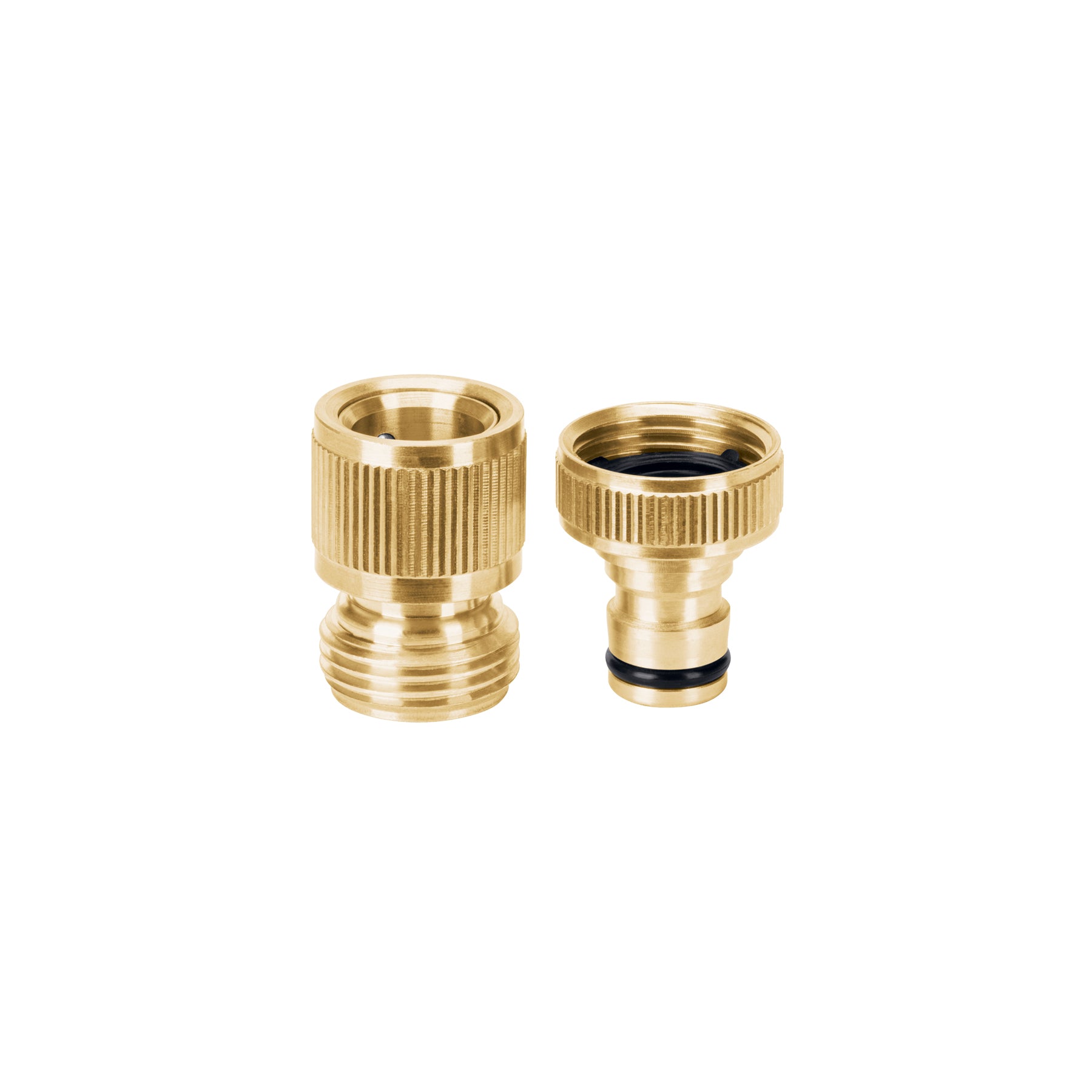 Conector 3/4' rápido de latón grifo-manguera sistema click. Modelo: CLICK-GRM