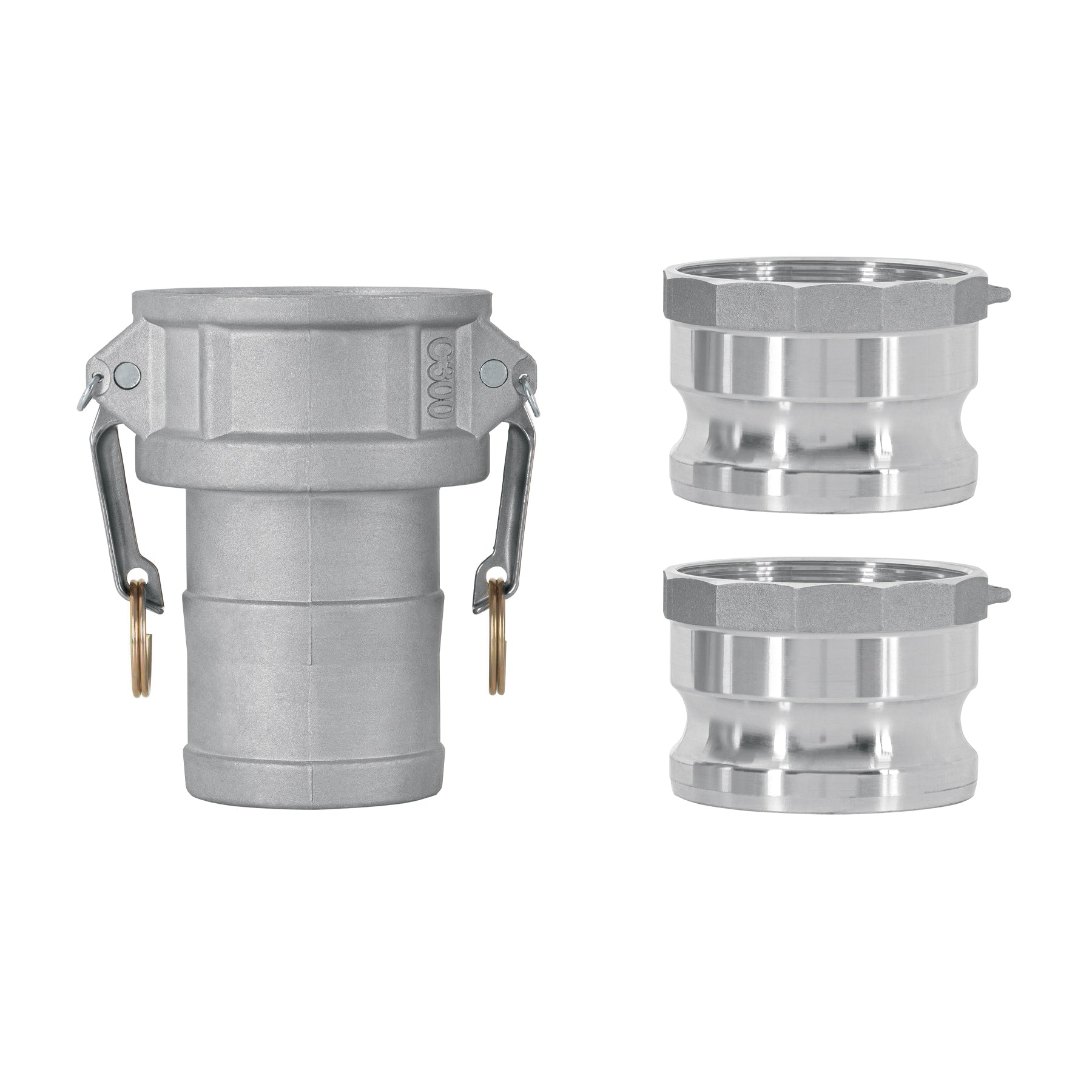 Juego de conexiones rápidas para manguera 3' para motobomba. Modelo: CRM-3