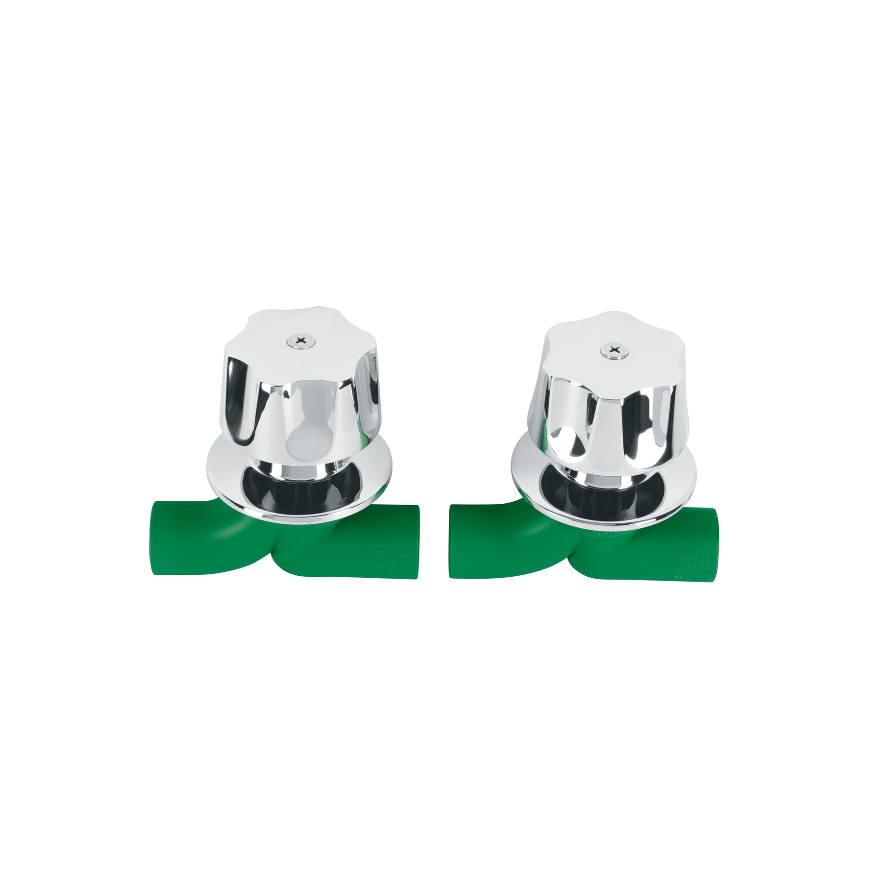 Juego de 2 llaves de empotrar PPR 1/2' con manerales, FOSET. Modelo: CV-052