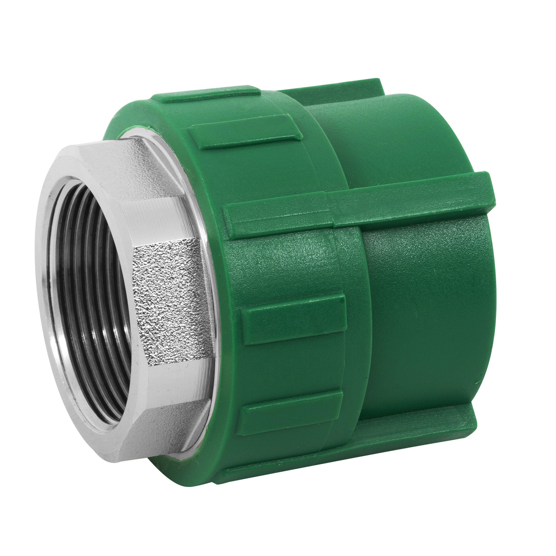 Adaptador PPR 1-1/2' hembra con inserto metálico, FOSET. Modelo: CV-605