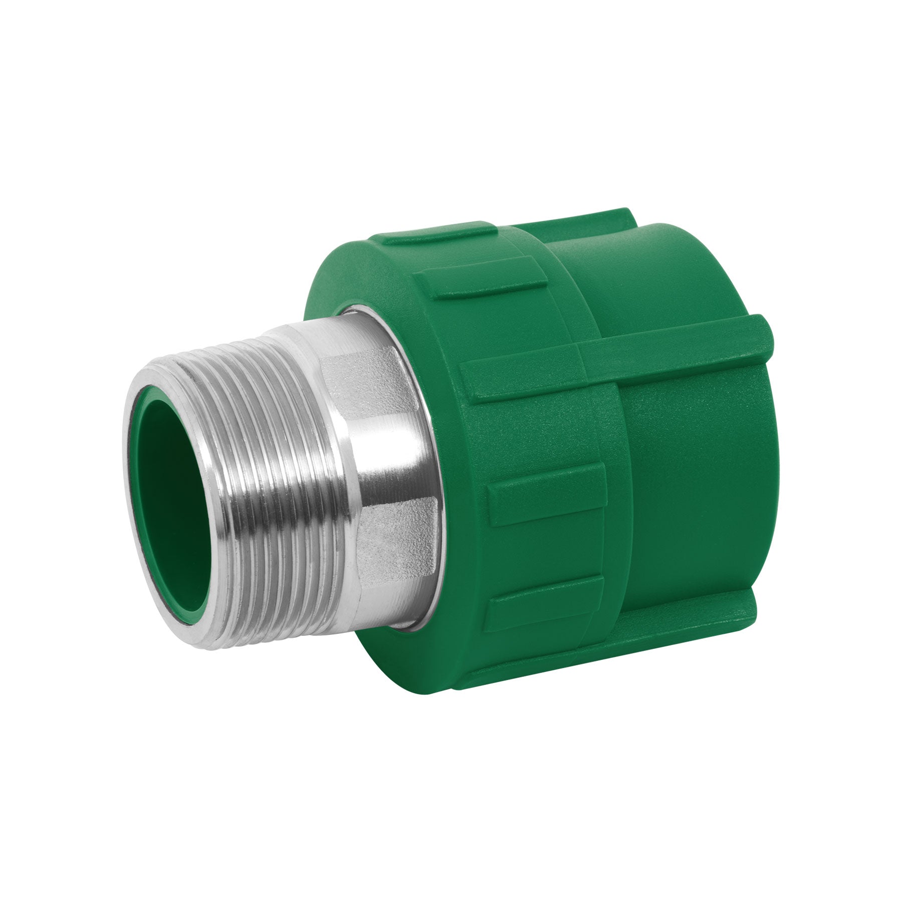 Adaptador PPR 1-1/2' macho con inserto metálico, FOSET. Modelo: CV-615