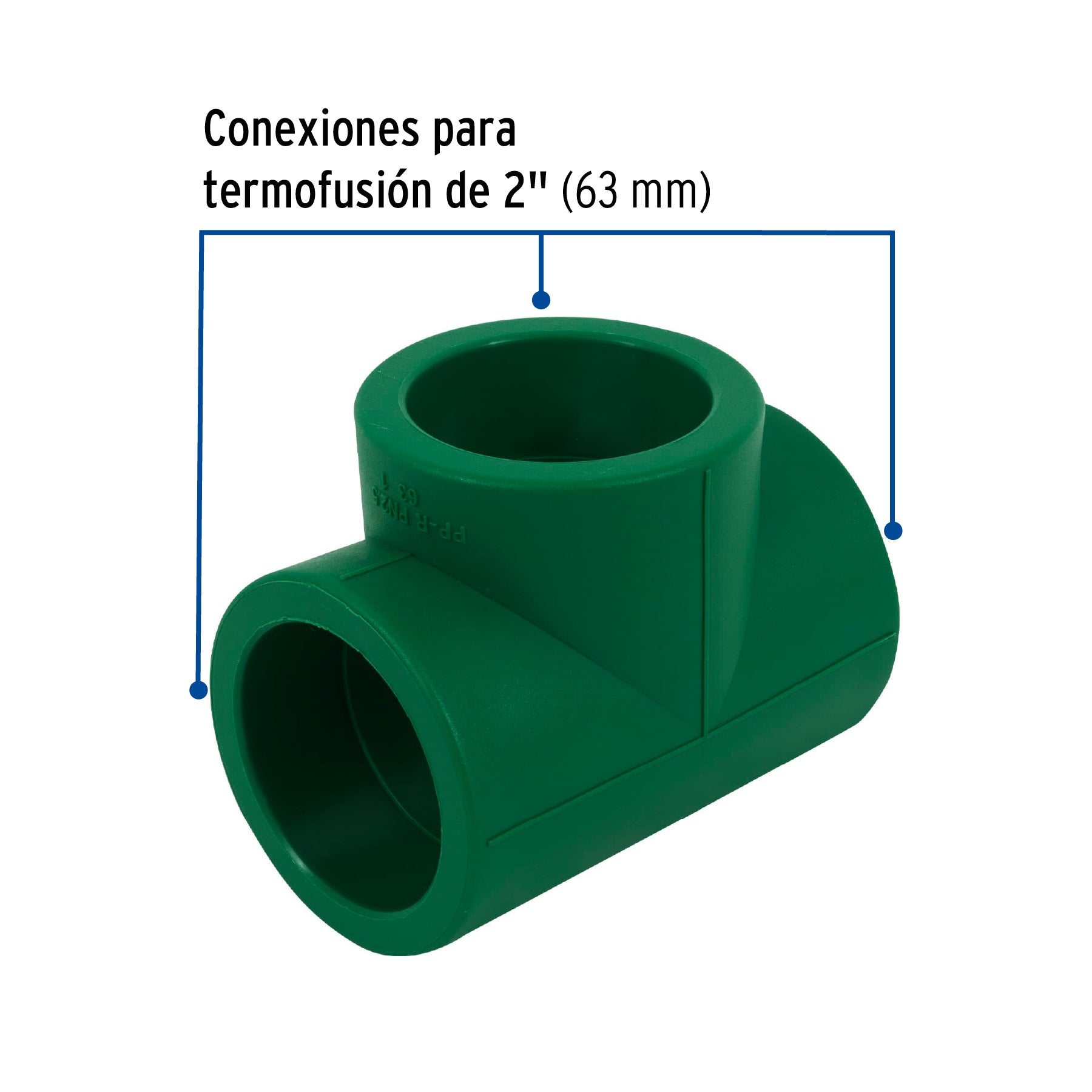 Tee sencilla de PPR 2', FOSET. Modelo: CV-766