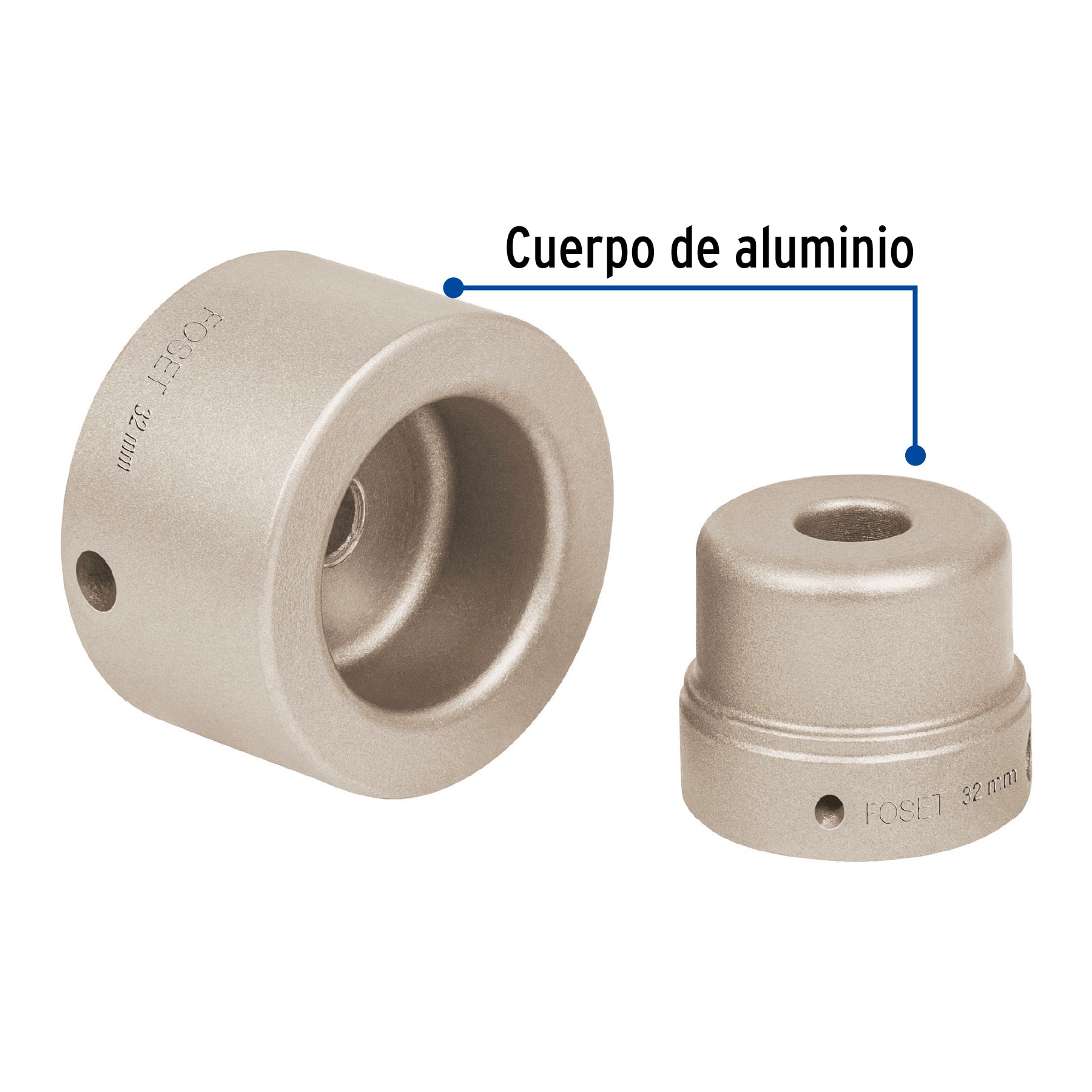 Dado para termofusora de 1' (32 mm), FOSET. Modelo: CV-D3