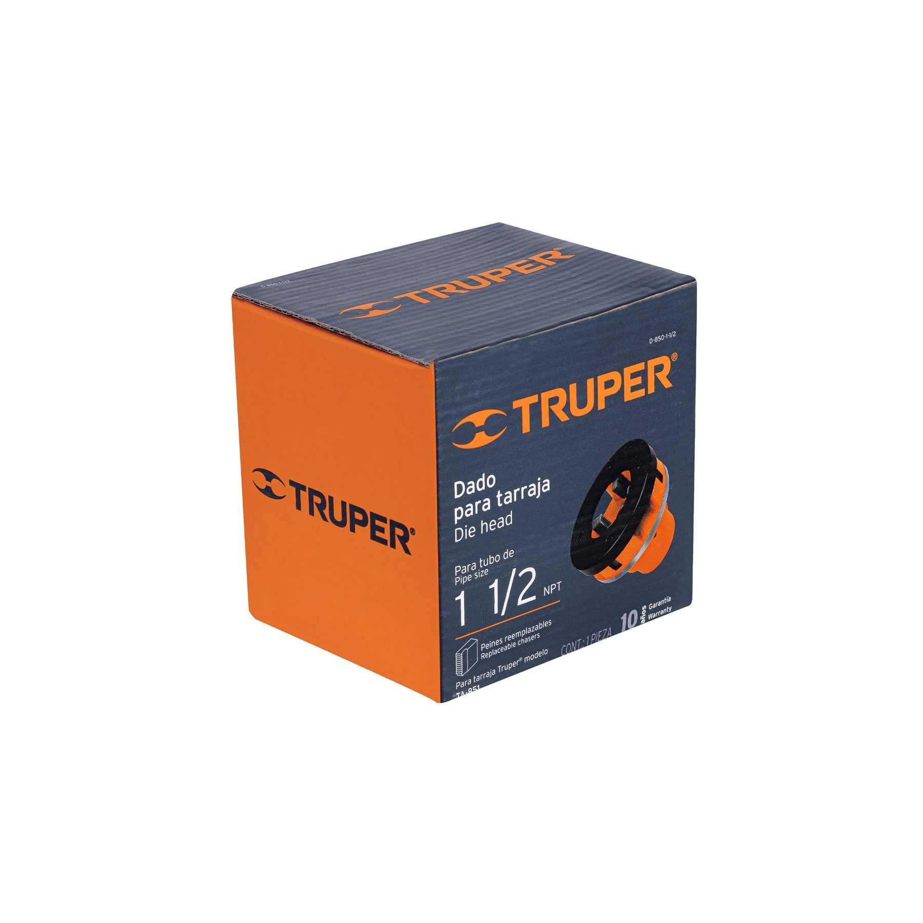 Dado 1-1/2' para tarrajas TA-850 y TA-851, TRUPER. Modelo: D-850-1-1/2