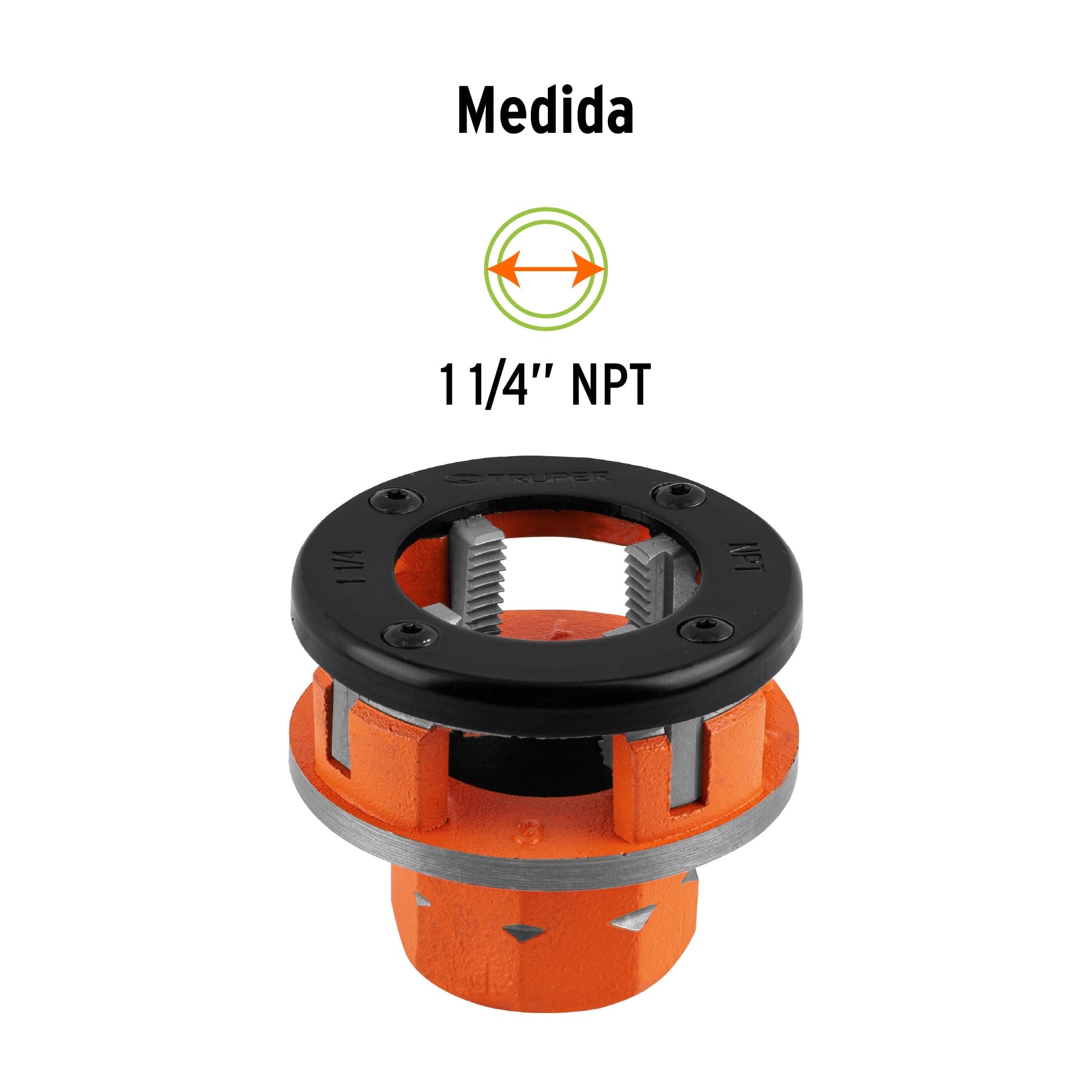 Dado 1-1/4' para tarrajas TA-850 y TA-851, TRUPER. Modelo: D-850-1-1/4