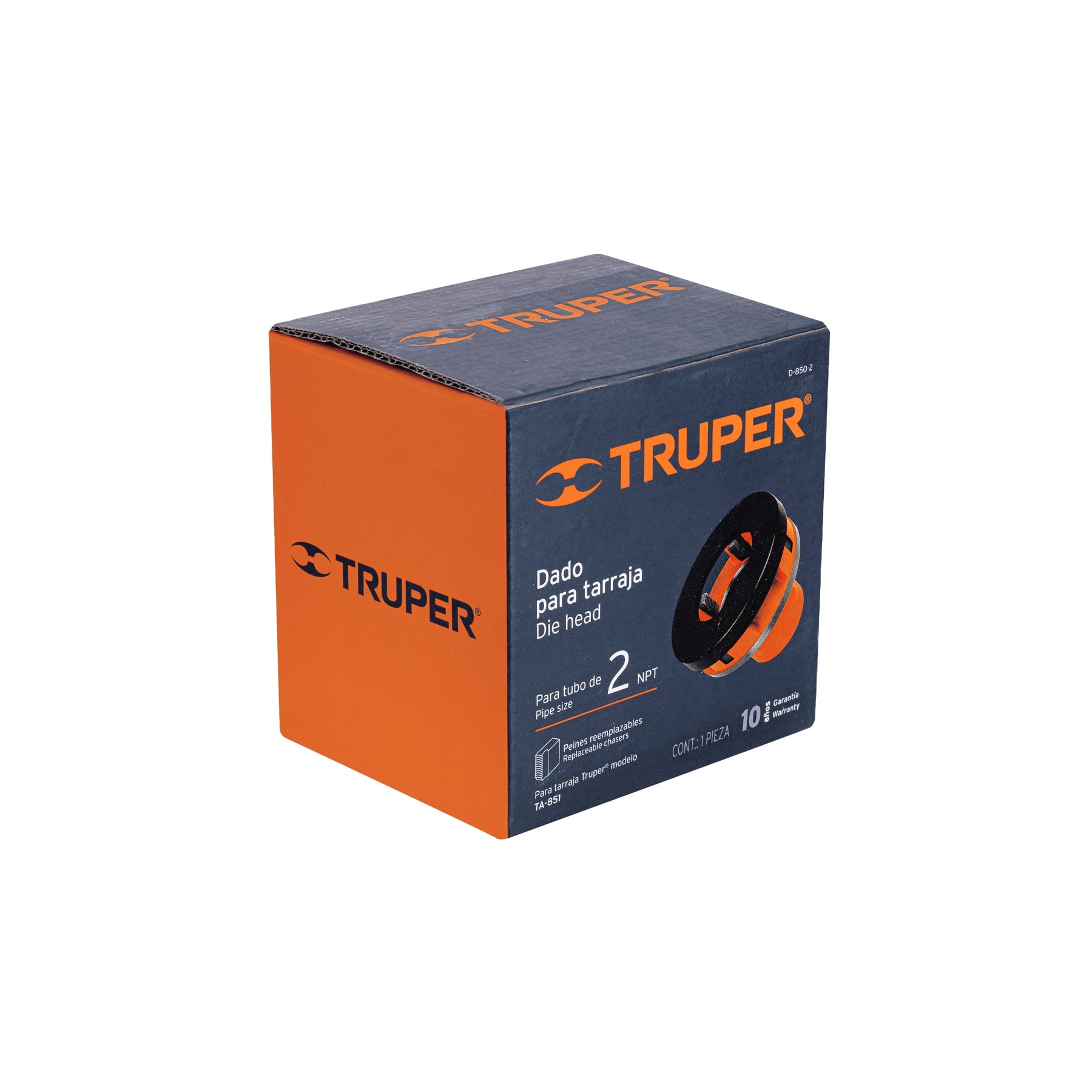 Dado 2' para tarrajas TA-850 y TA-851, TRUPER. Modelo: D-850-2