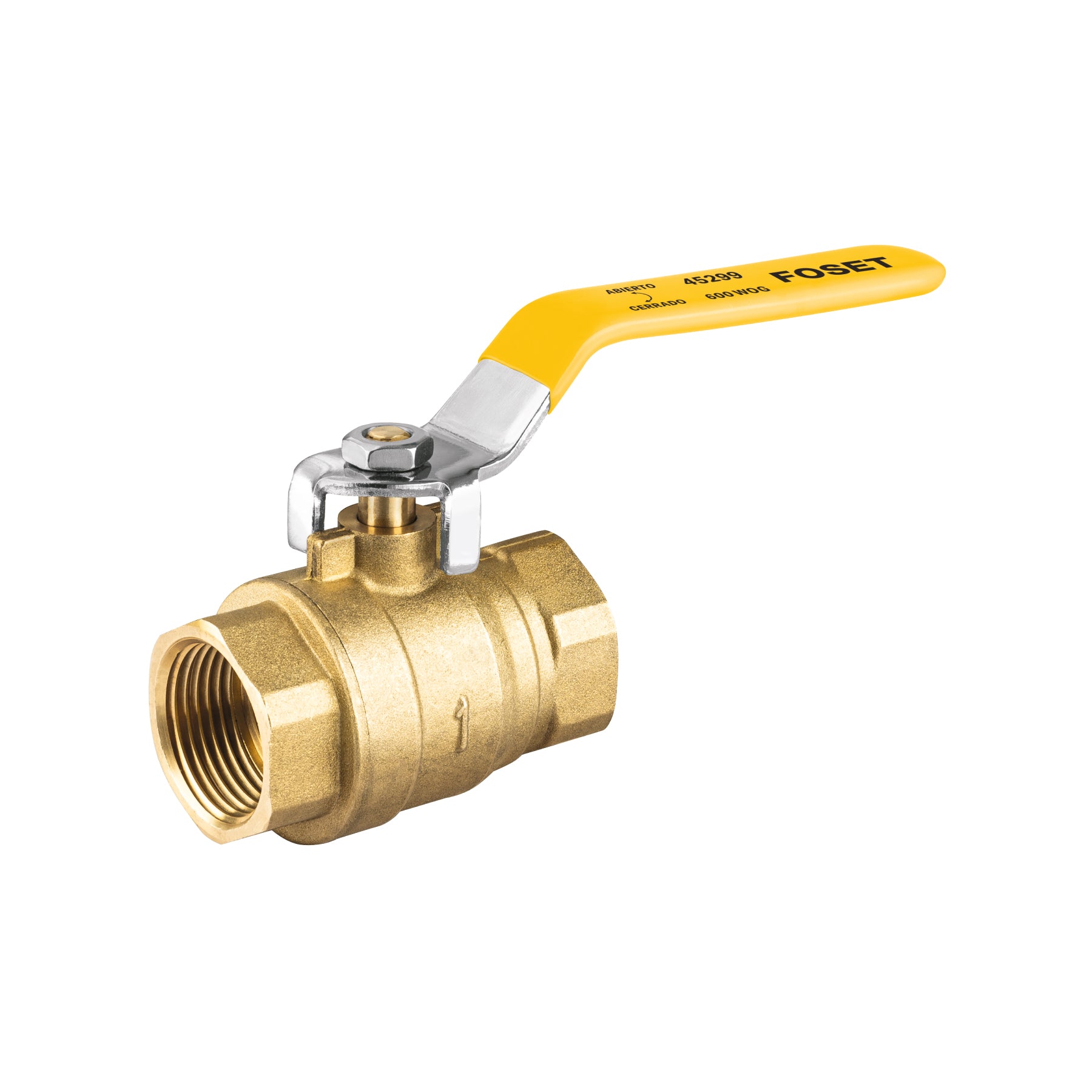 Válvula de esfera para gas, roscable, 1', alta presión. Modelo: ESRO-1XA