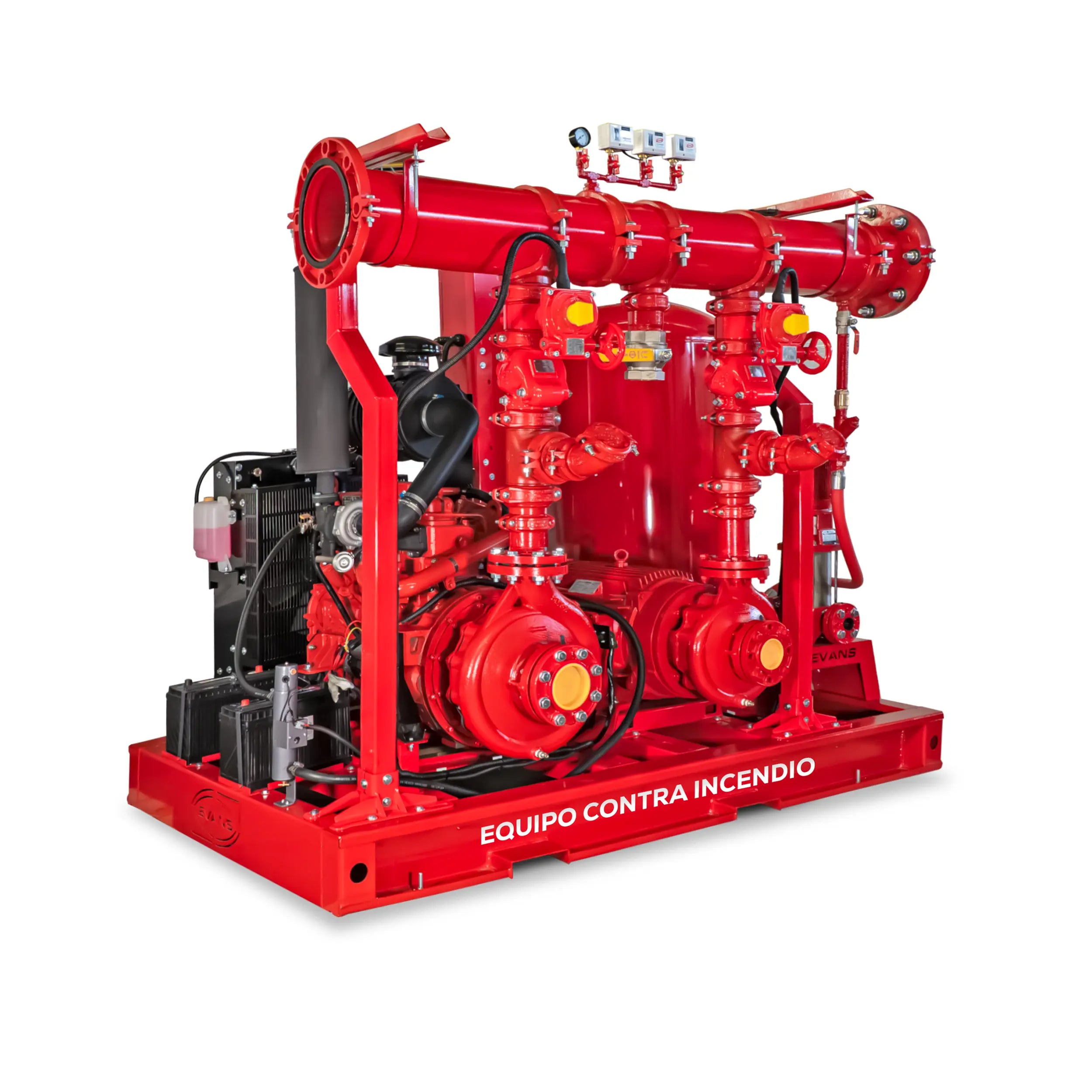 Equipo contra incendio 100+60 HP Marca EVANS. Modelo: EVSI100X60X1.5H
