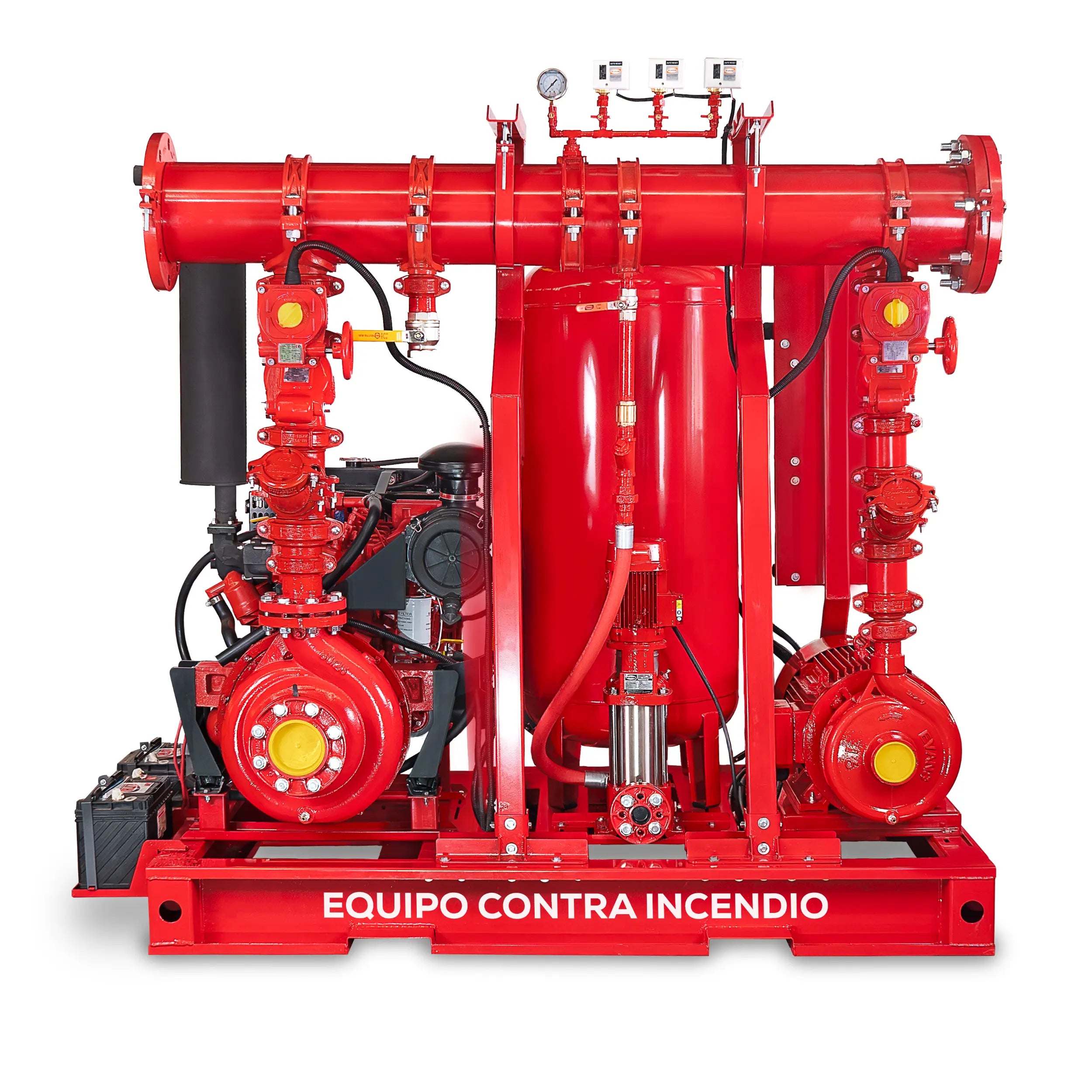 Equipo contra incendio 80+50 HP 220 V Marca EVANS. Modelo: EVSI80X50X1.5G