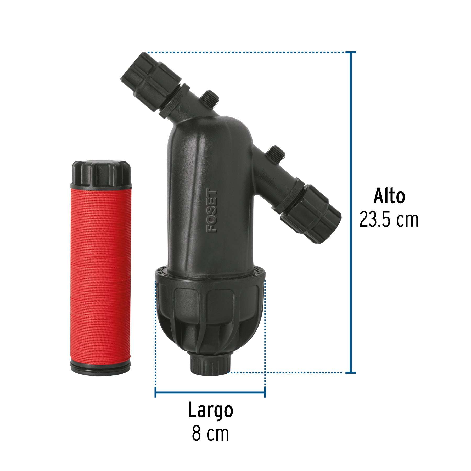 Filtro para agua, lavable, tecnología de discos, FOSET. Modelo: FILA-P3