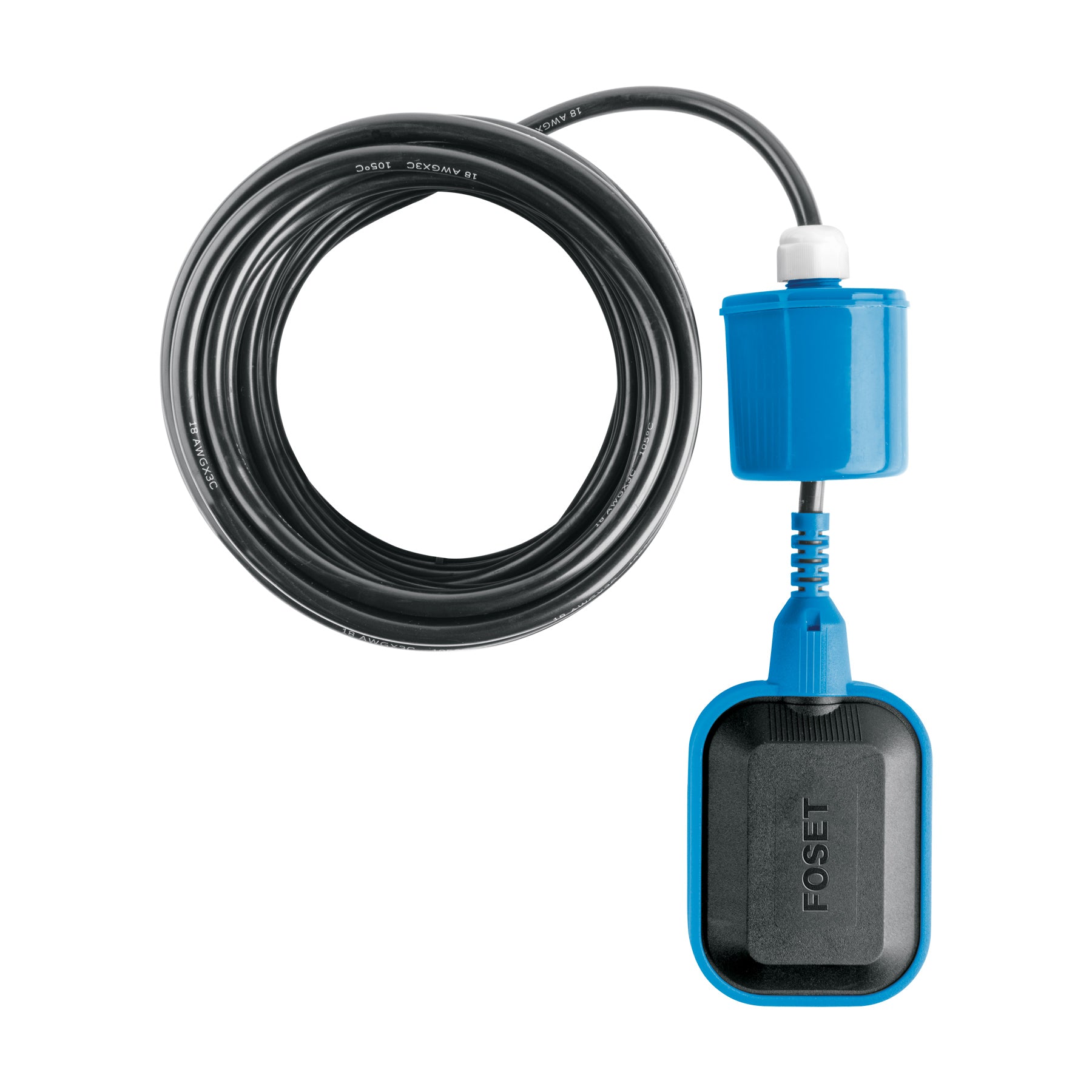 Flotador eléctrico con cable de 10 m, 10 A, FOSET. Modelo: FLE-10