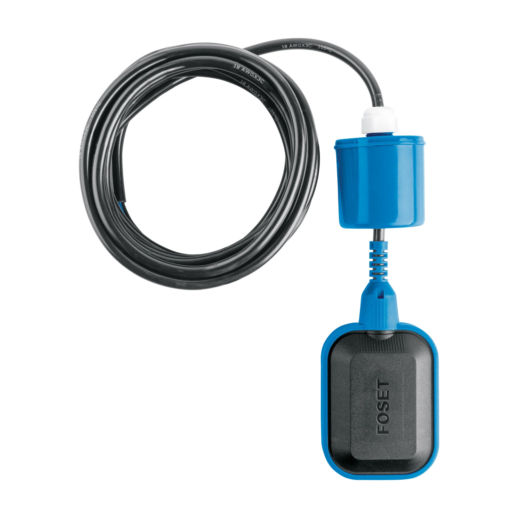 Flotador eléctrico con cable de 6 m, 10 A, FOSET. Modelo: FLE-6
