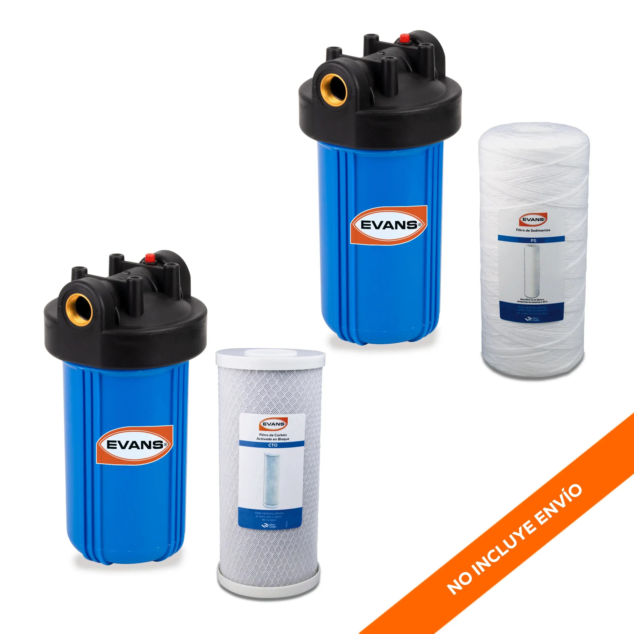 KIT PRE-FILTRO 4X10 60 LPM Marca EVANS. Modelo: KIT-PF4X10