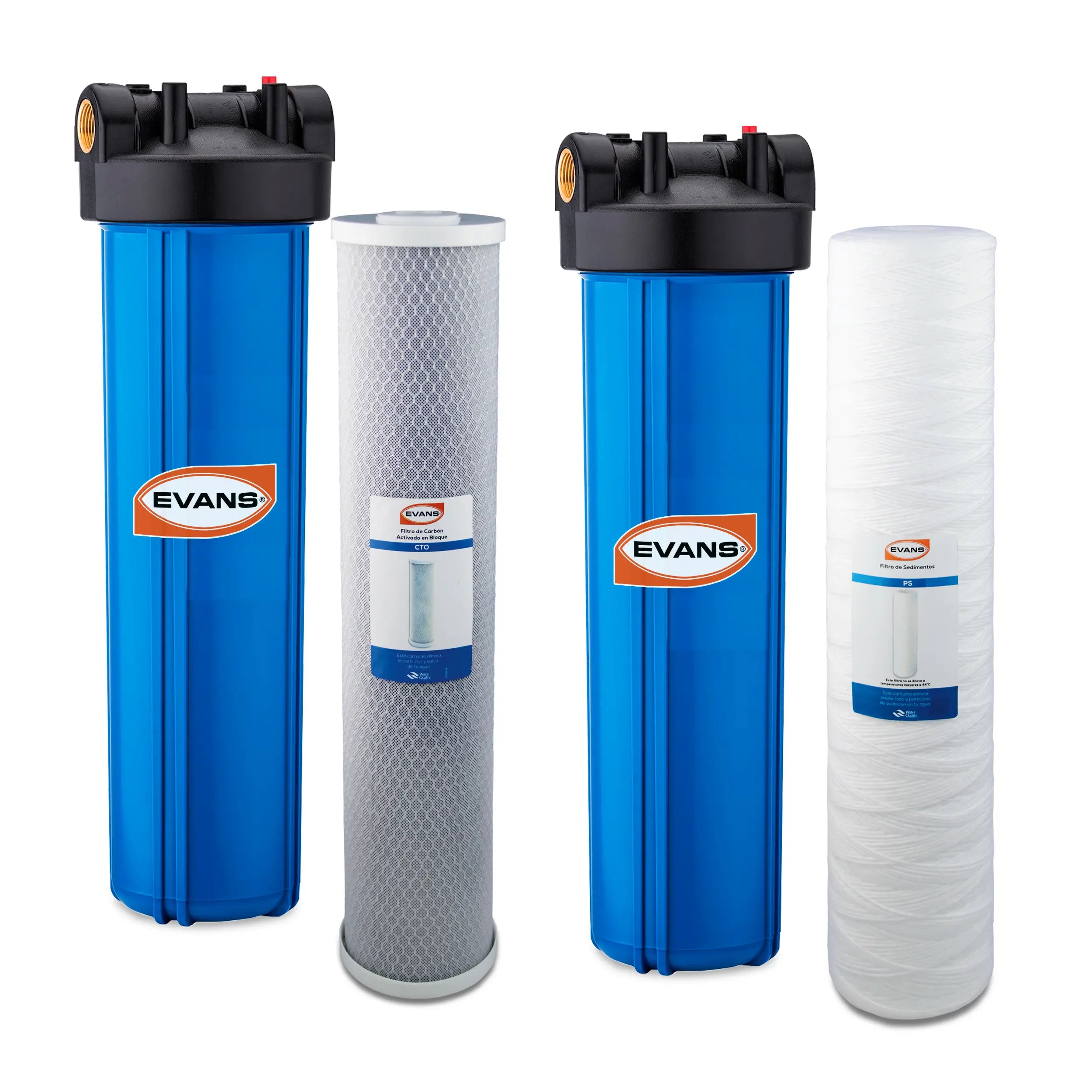 KIT PRE-FILTRO 4X20 60 LPM Marca EVANS. Modelo: KIT-PF4X20