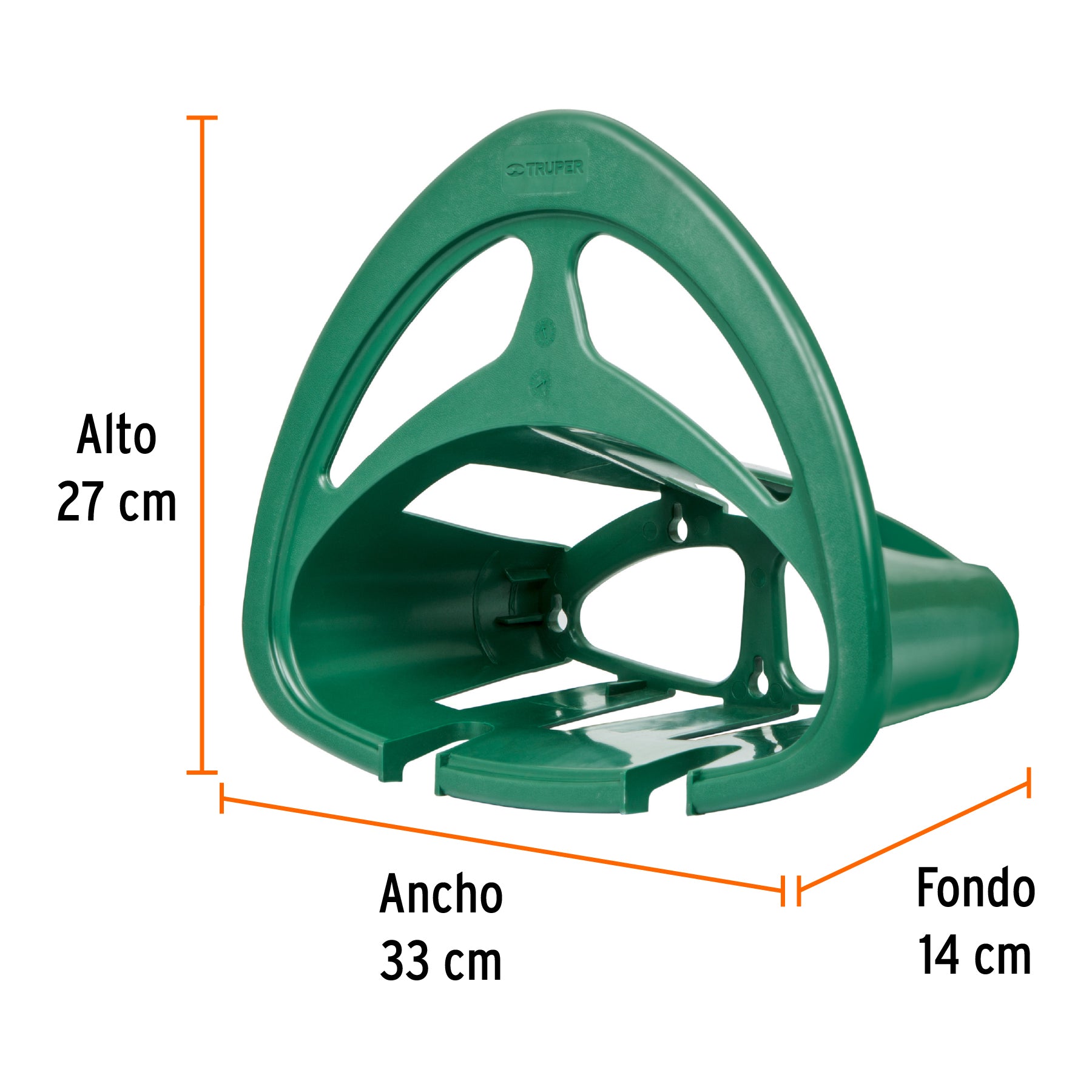 Portamanguera de plástico verde, TRUPER. Modelo: GAN-MAV