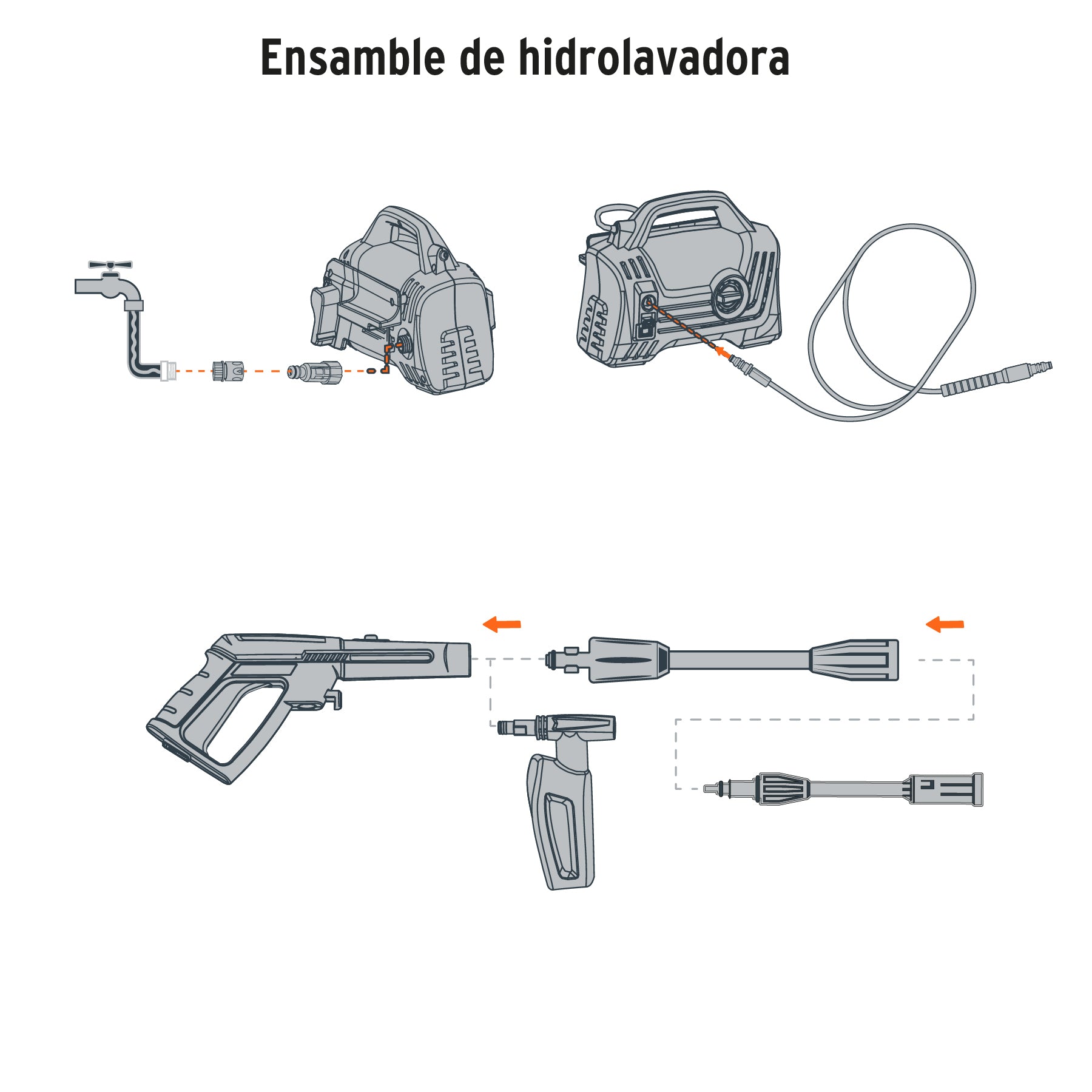Hidrolavadora eléctrica compacta 1600 PSI, TRUPER. Modelo: HILA-1600C