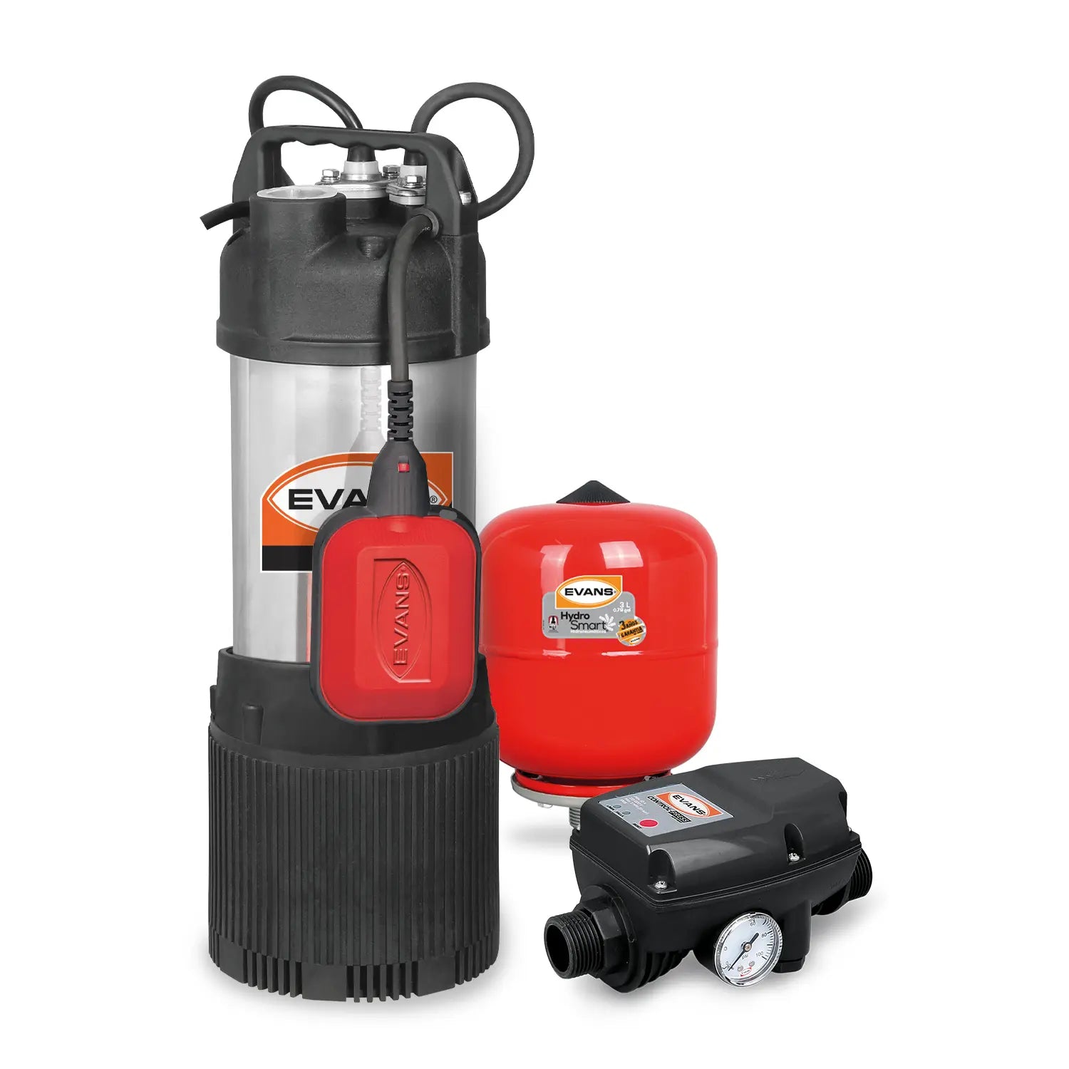 Kit Integral de Presión 3/4 HP Marca EVANS. Modelo: KIT-SPM1075-3